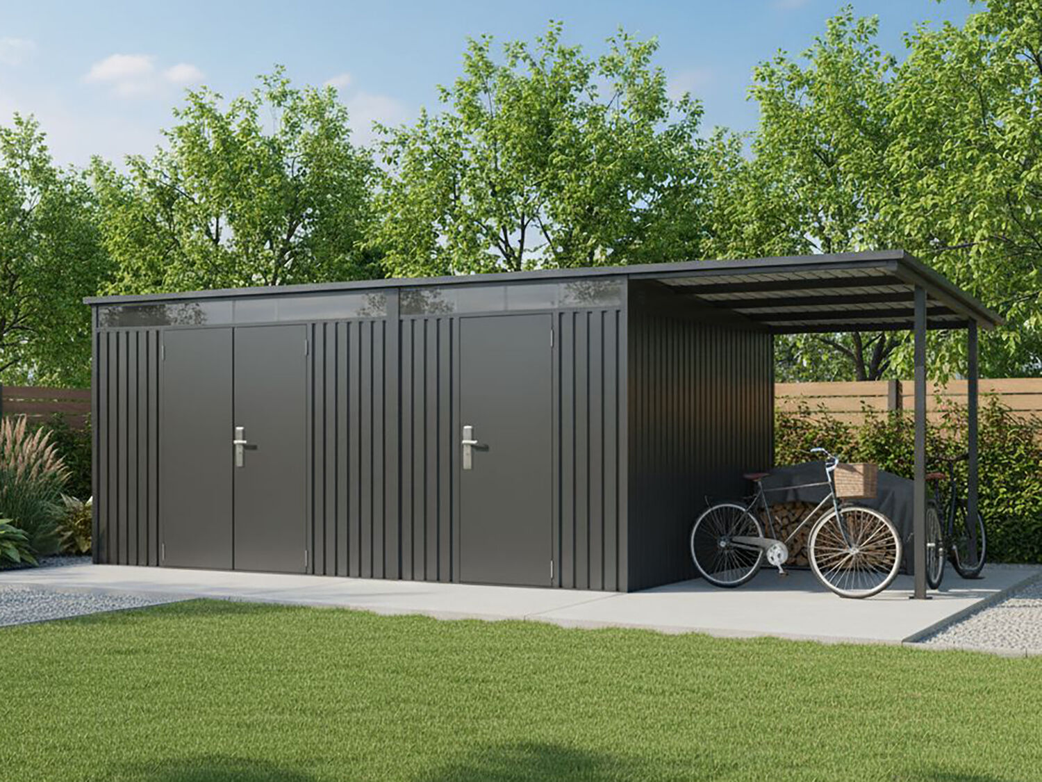 2-Raum Metall Gerätehaus Skylight Duo Plus 18,10 m | 6x3m Unkategorisiert online kaufen 2-Raum Metall Gerätehaus Skylight Duo Plus 18,10 m | 6x3m Unkategorisiert online kaufen