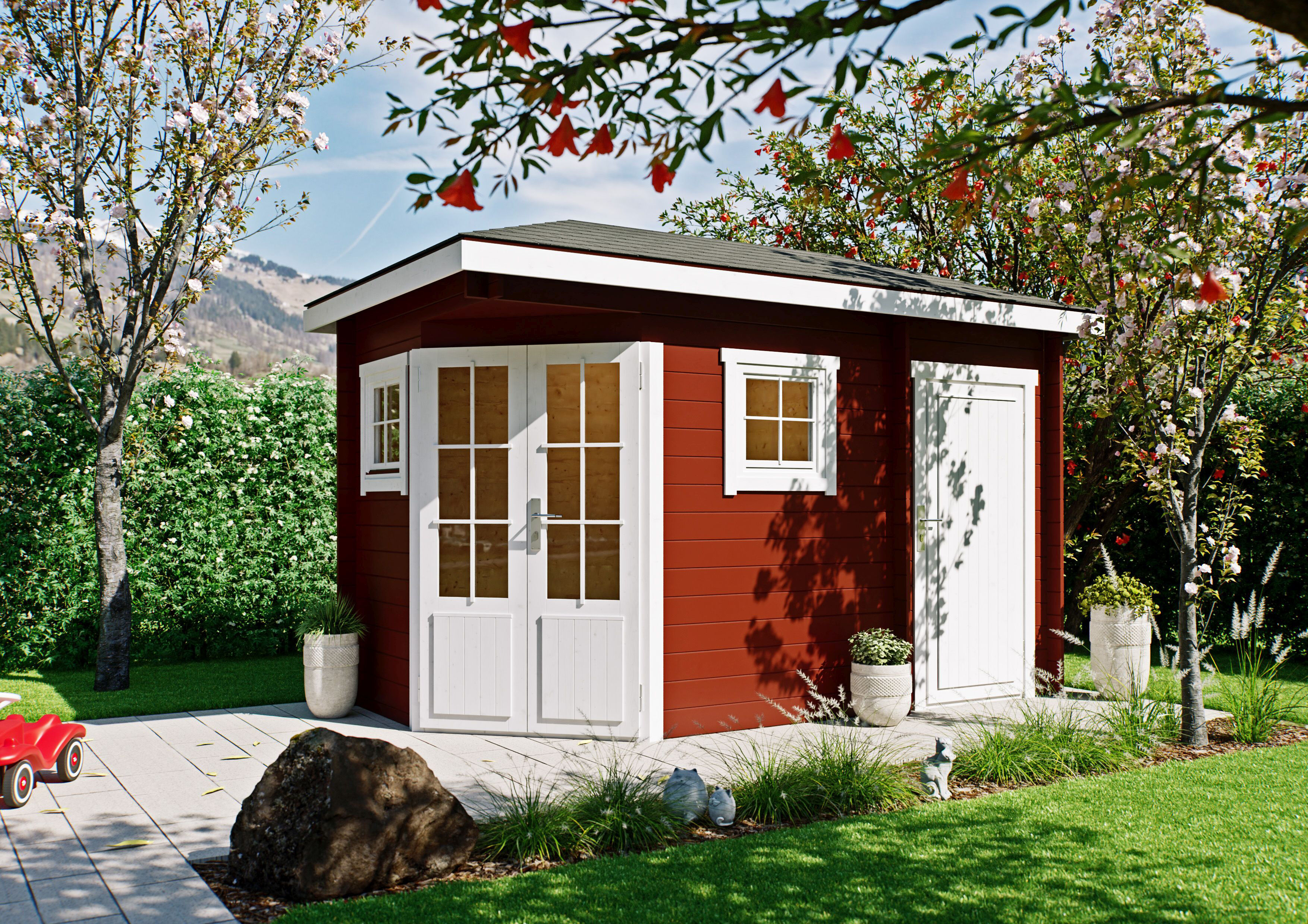 Fjordholz 5-Eck Holzgartenhaus Modell Evelyn 1D | 3x3m Unkategorisiert online kaufen