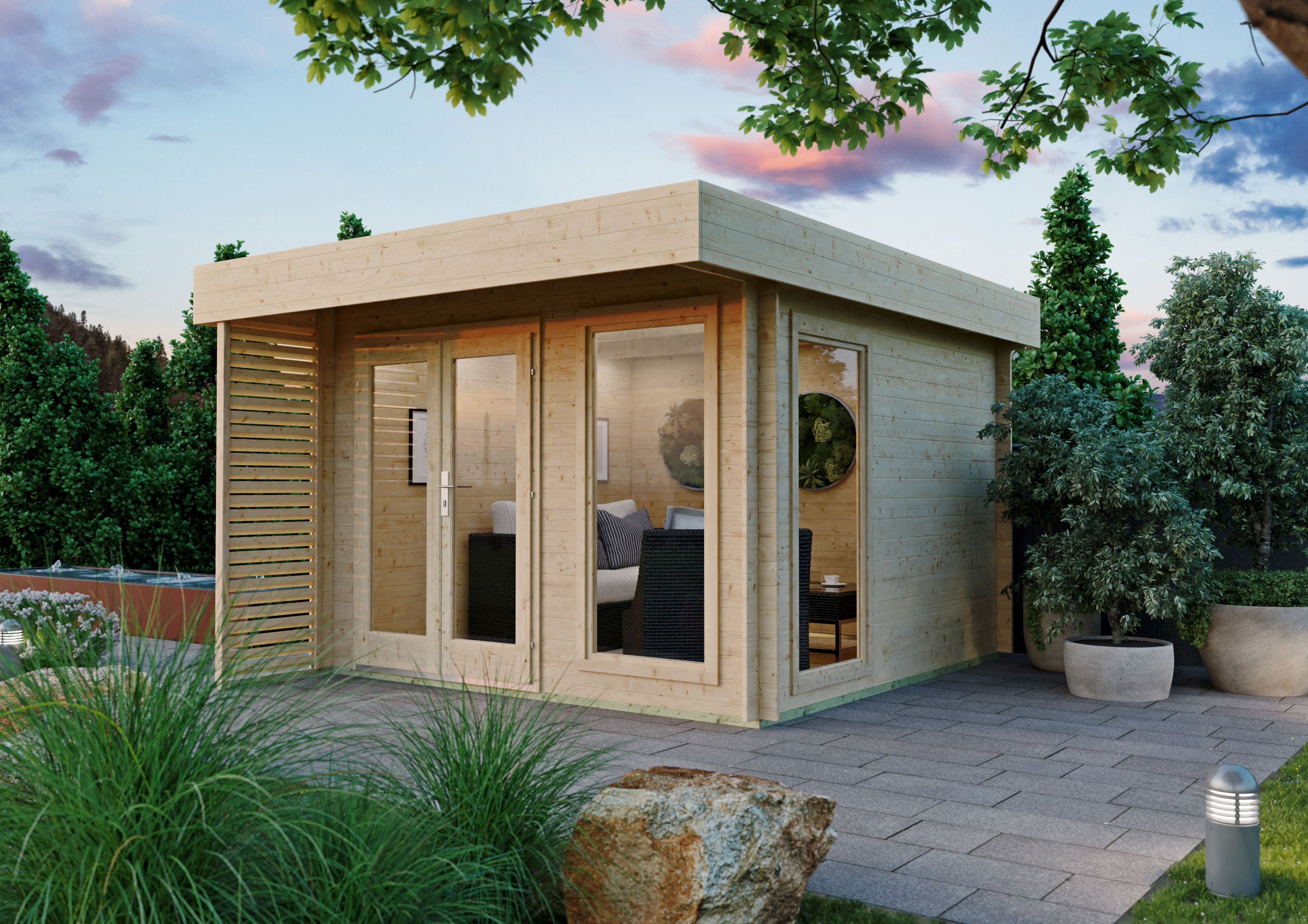 Fjordholz Flachdach Holzgartenhaus Modell Pina 28 | 3x3m Unkategorisiert online kaufen