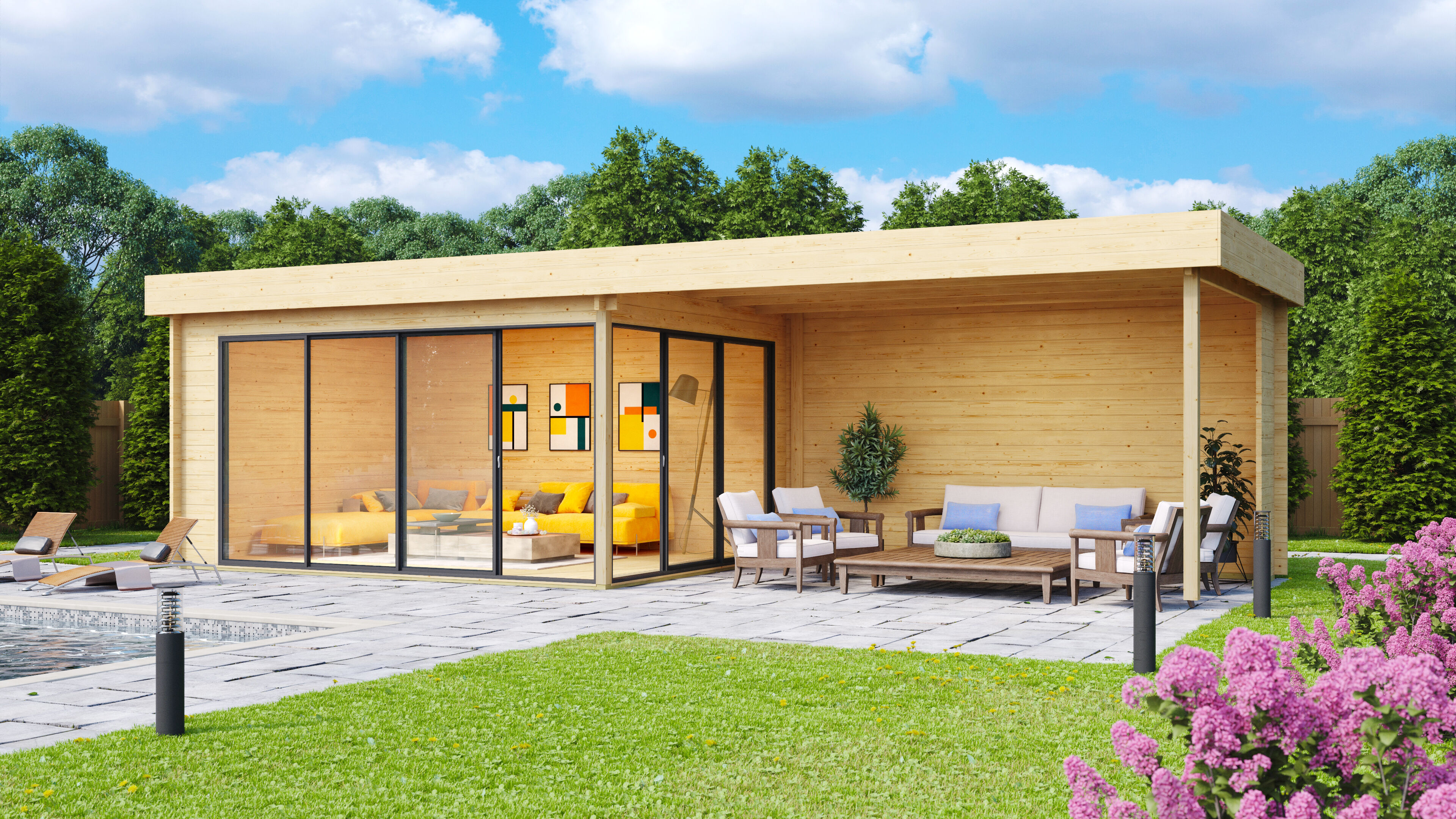 Fjordholz Holzgartenhaus Alu Concept 44 A mit Anbau | 8x4m Unkategorisiert online kaufen Fjordholz Holzgartenhaus Alu Concept 44 A mit Anbau | 8x4m Unkategorisiert online kaufen