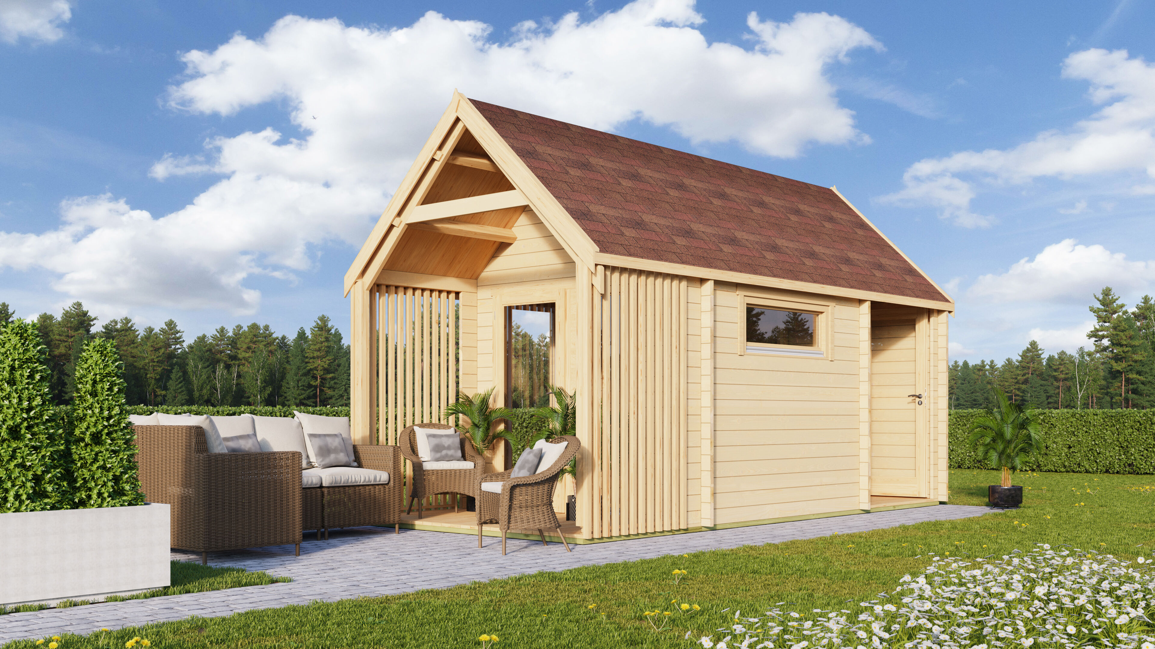 Fjordholz Holzgartenhaus Modell Alex 44 | 6x3m Unkategorisiert online kaufen Fjordholz Holzgartenhaus Modell Alex 44 | 6x3m Unkategorisiert online kaufen