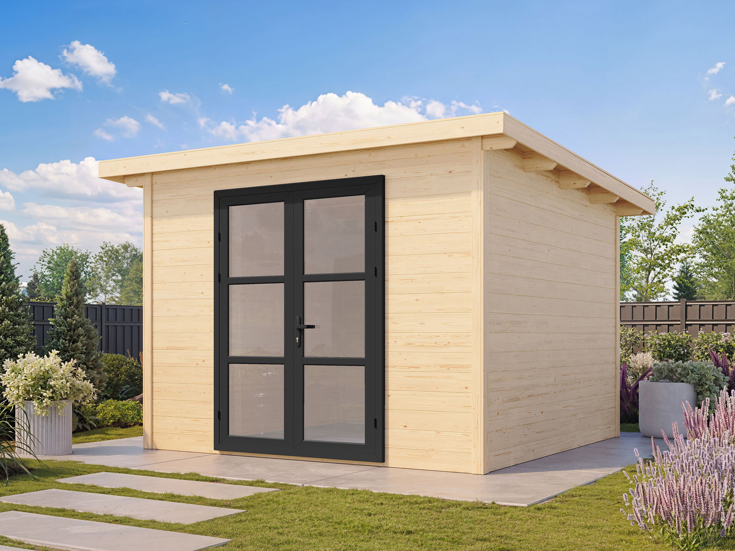 Fjordholz Holzgartenhaus Modell Alu Line 28-A | 3x3m Unkategorisiert online kaufen