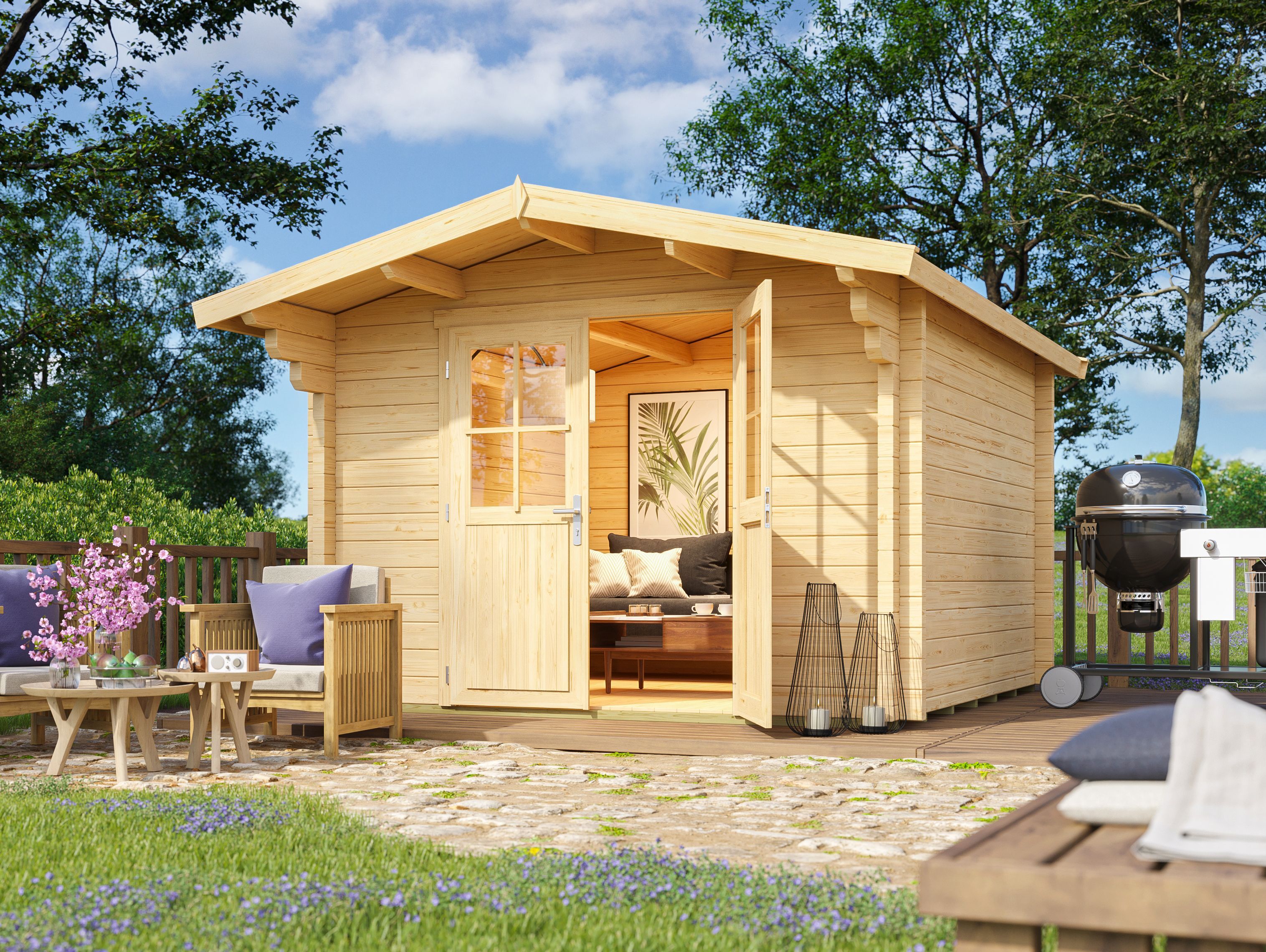 Fjordholz Holzgartenhaus Modell Berlin 70 A Classic | 4x4m Unkategorisiert online kaufen