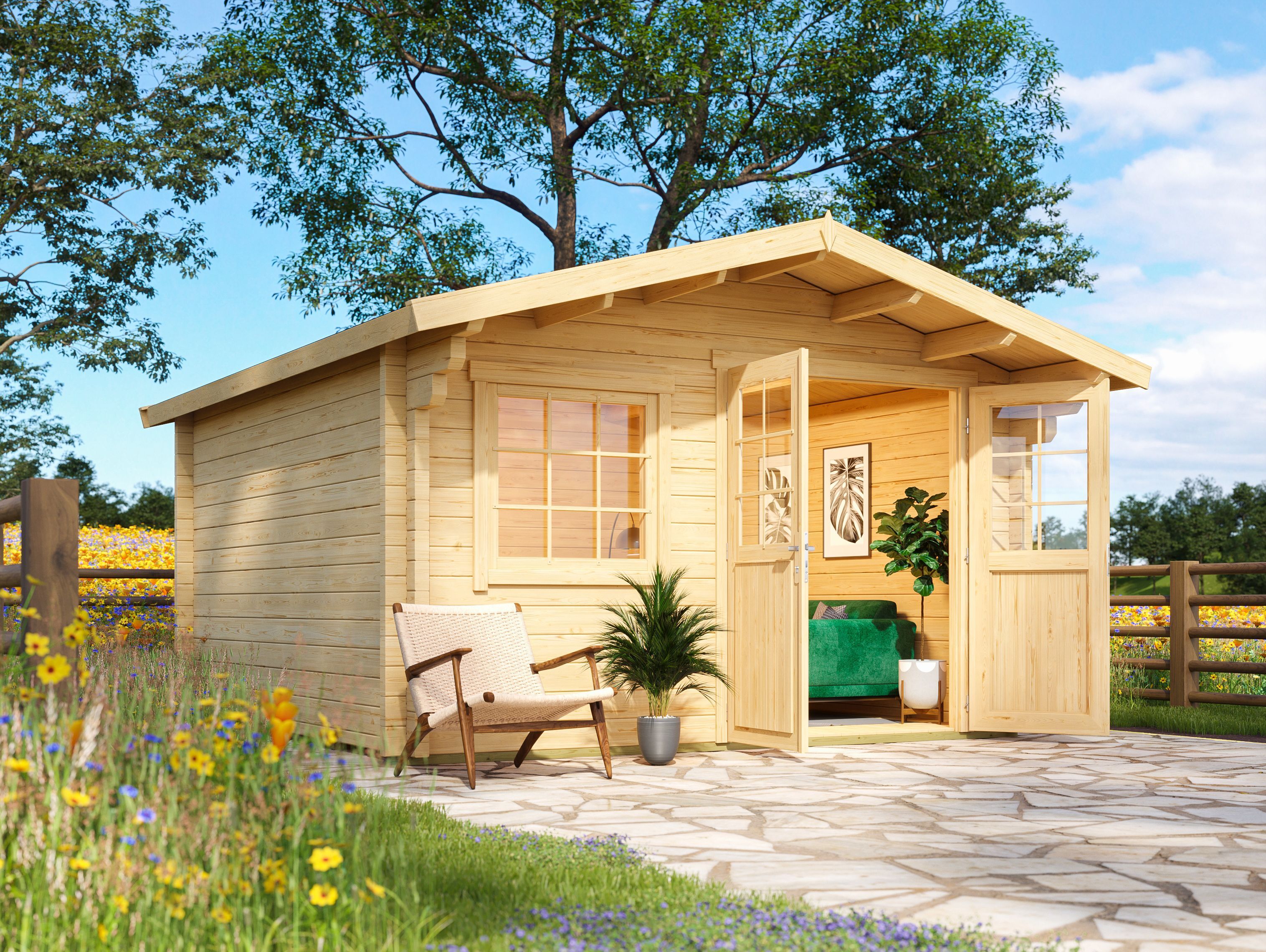 Fjordholz Holzgartenhaus Modell Berlin 70 C Classic | 6x4m Unkategorisiert online kaufen