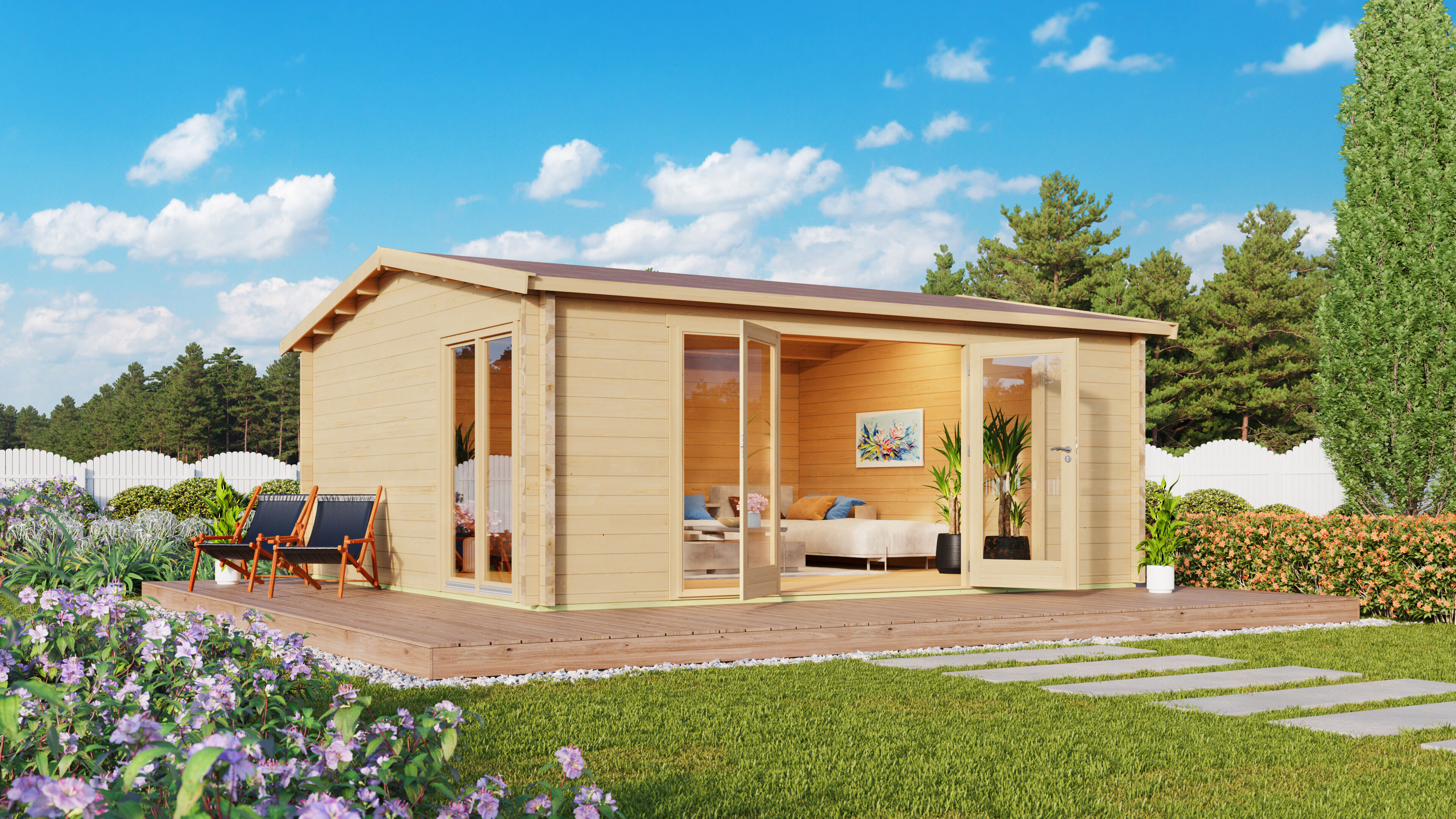 Fjordholz Holzgartenhaus Modell Davos 44 B | 6x4m Unkategorisiert online kaufen