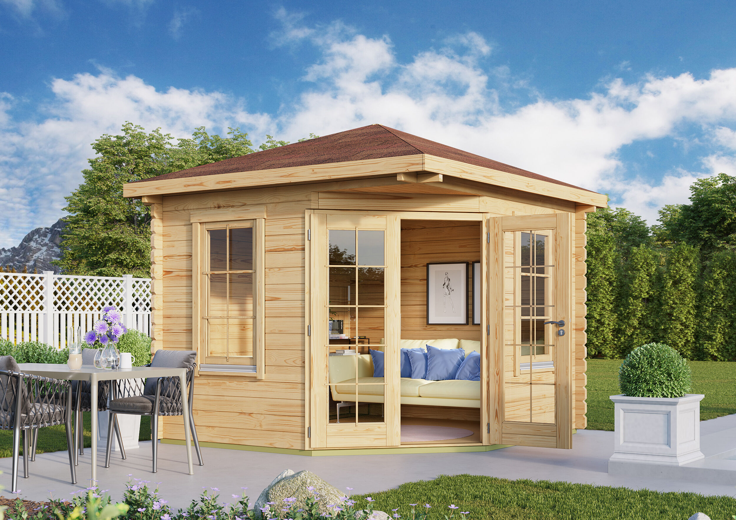 Fjordholz Holzgartenhaus Modell Fico 44 | 3x3m Unkategorisiert online kaufen