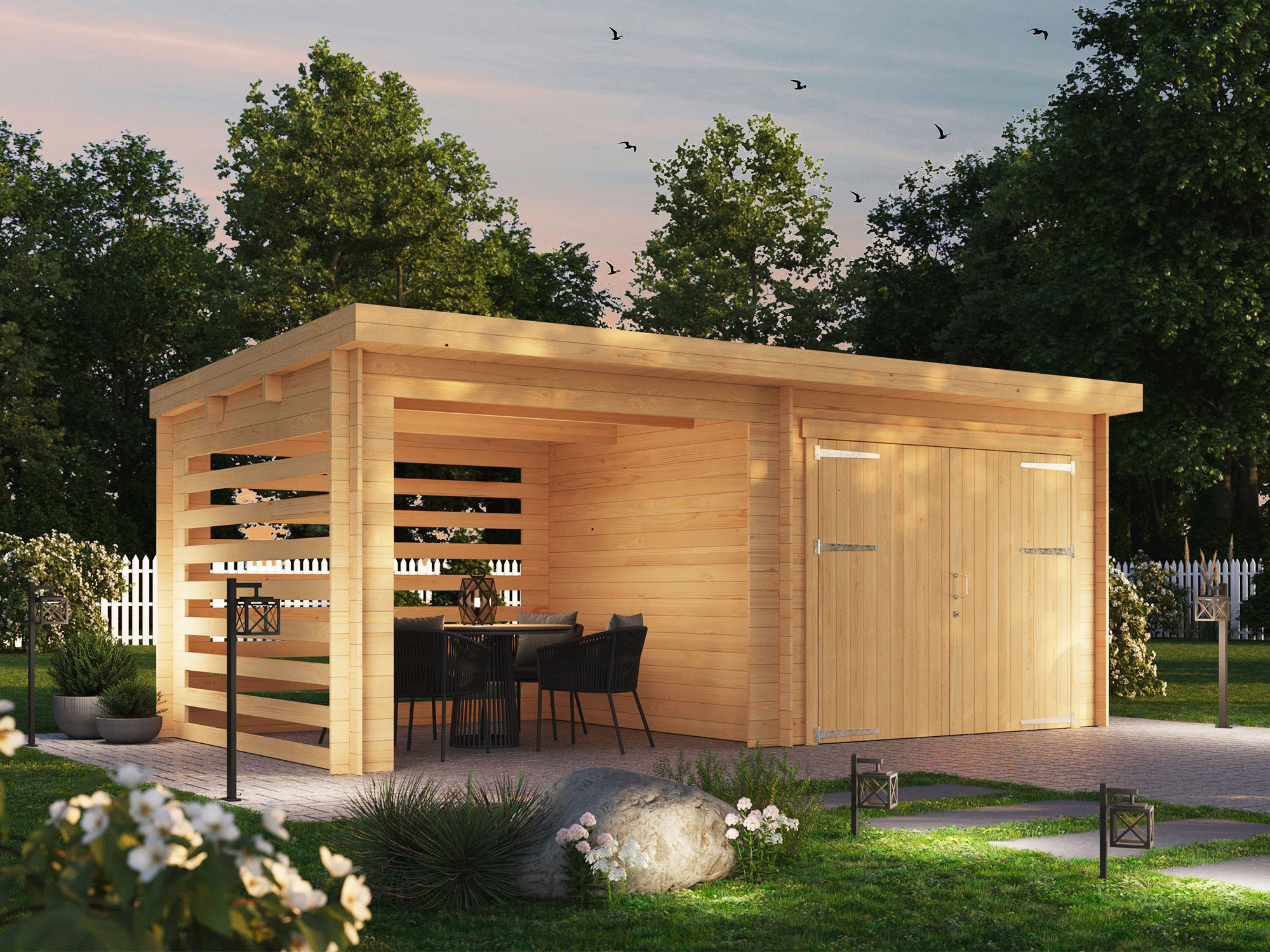 Fjordholz Holzgartenhaus Modell Gardenstore 28 C, Natu | 6x3m Unkategorisiert online kaufen