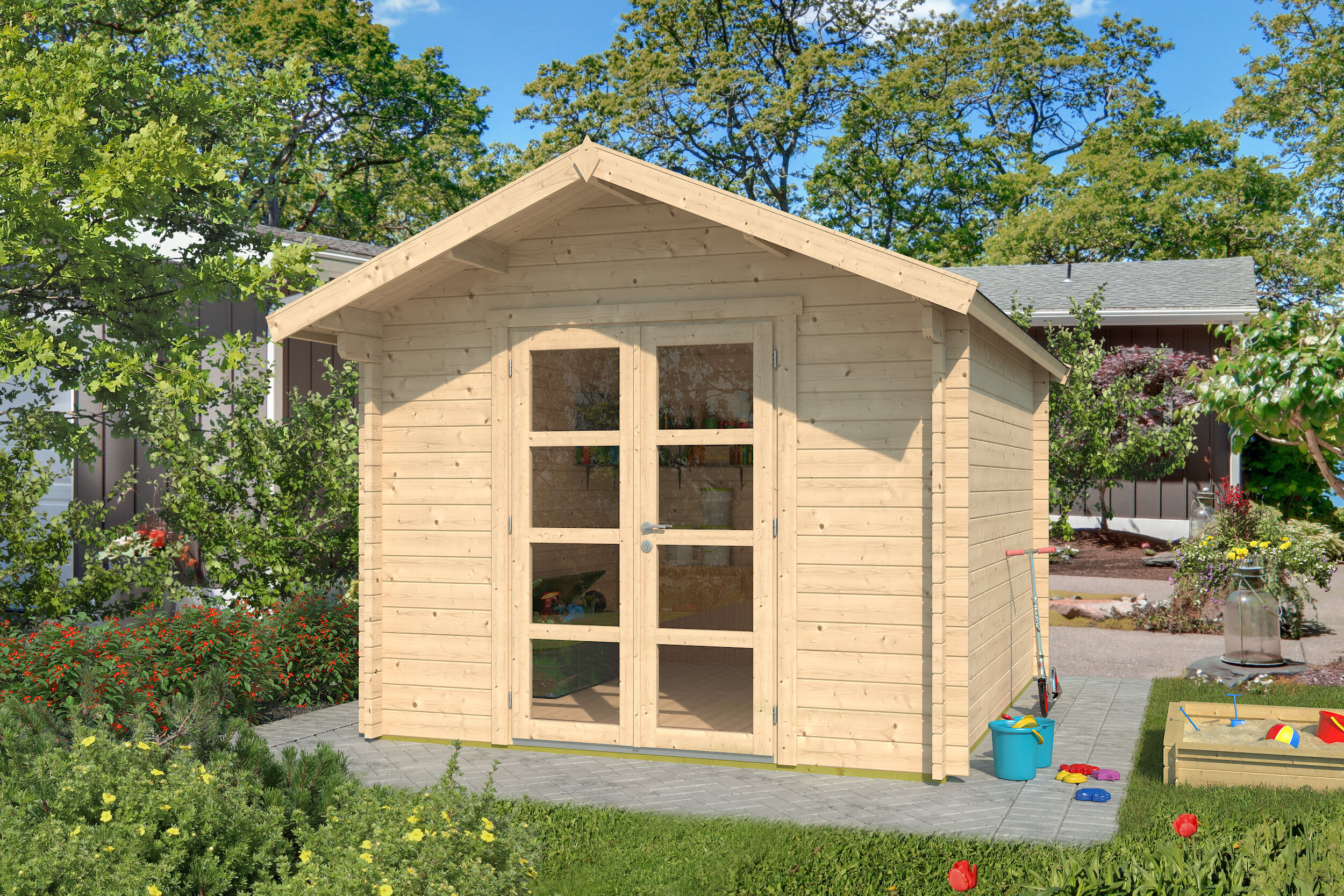 Fjordholz Holzgartenhaus Modell Lexi 44 H Premium | 3x3m Unkategorisiert online kaufen