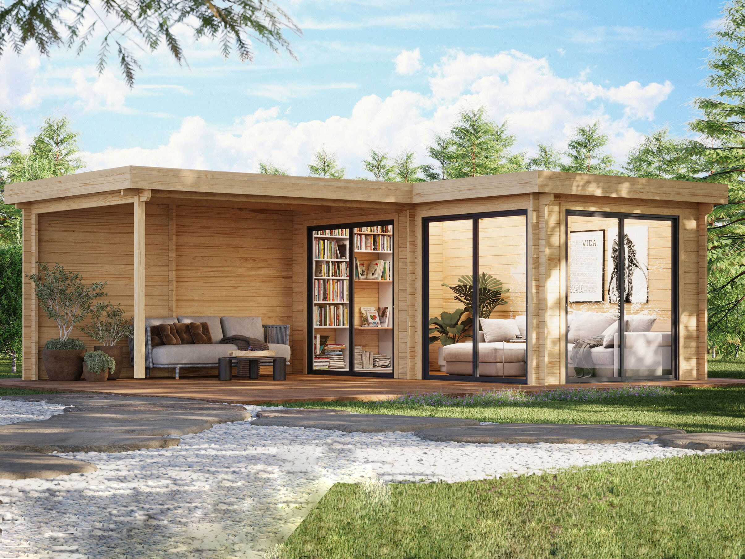 Fjordholz Holzgartenhaus Modell Luisa-44 IsoSlide | 7x5m Unkategorisiert online kaufen