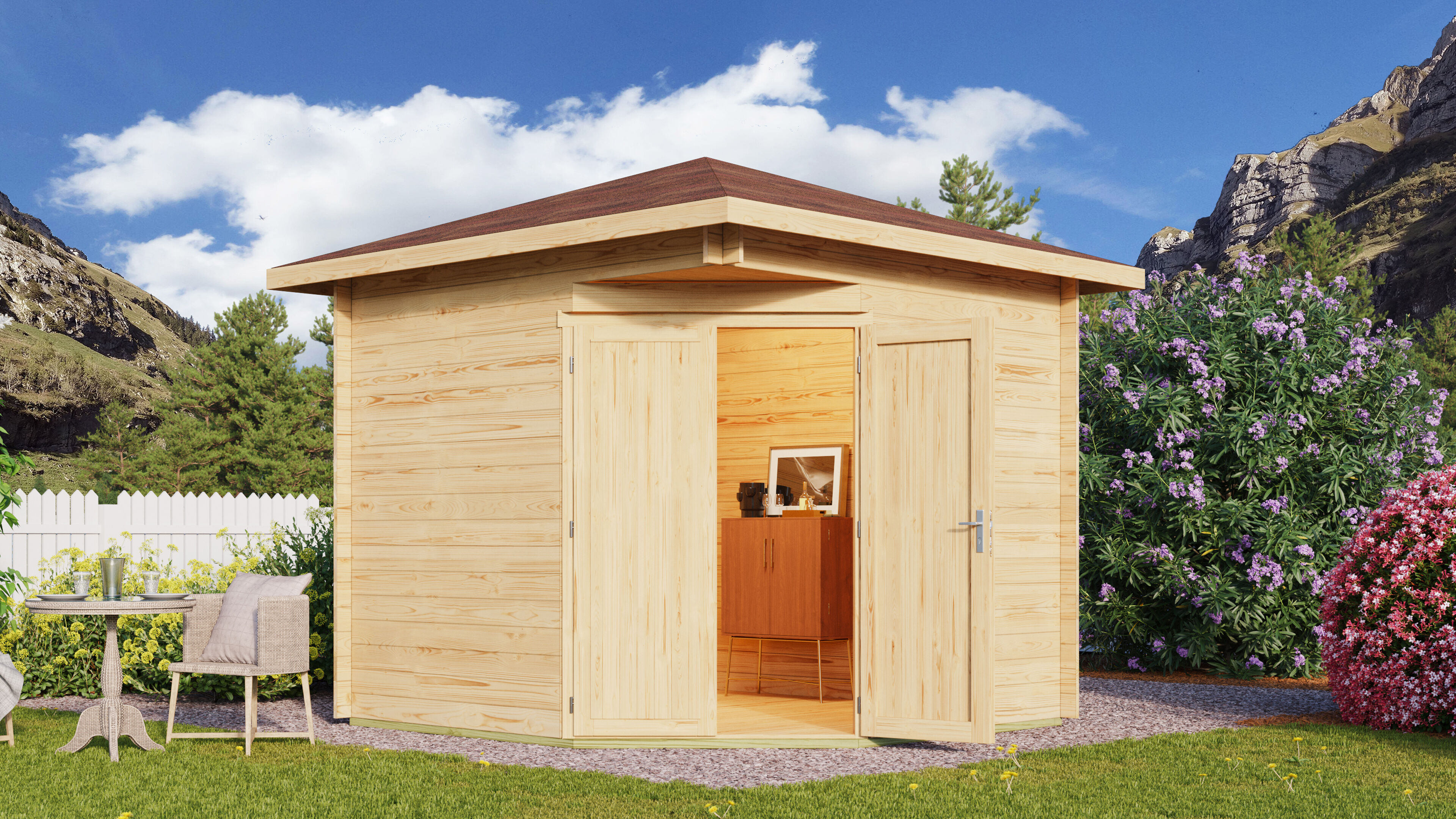 Fjordholz Holzgartenhaus Modell Nelly 28 A | 3x3m Unkategorisiert online kaufen