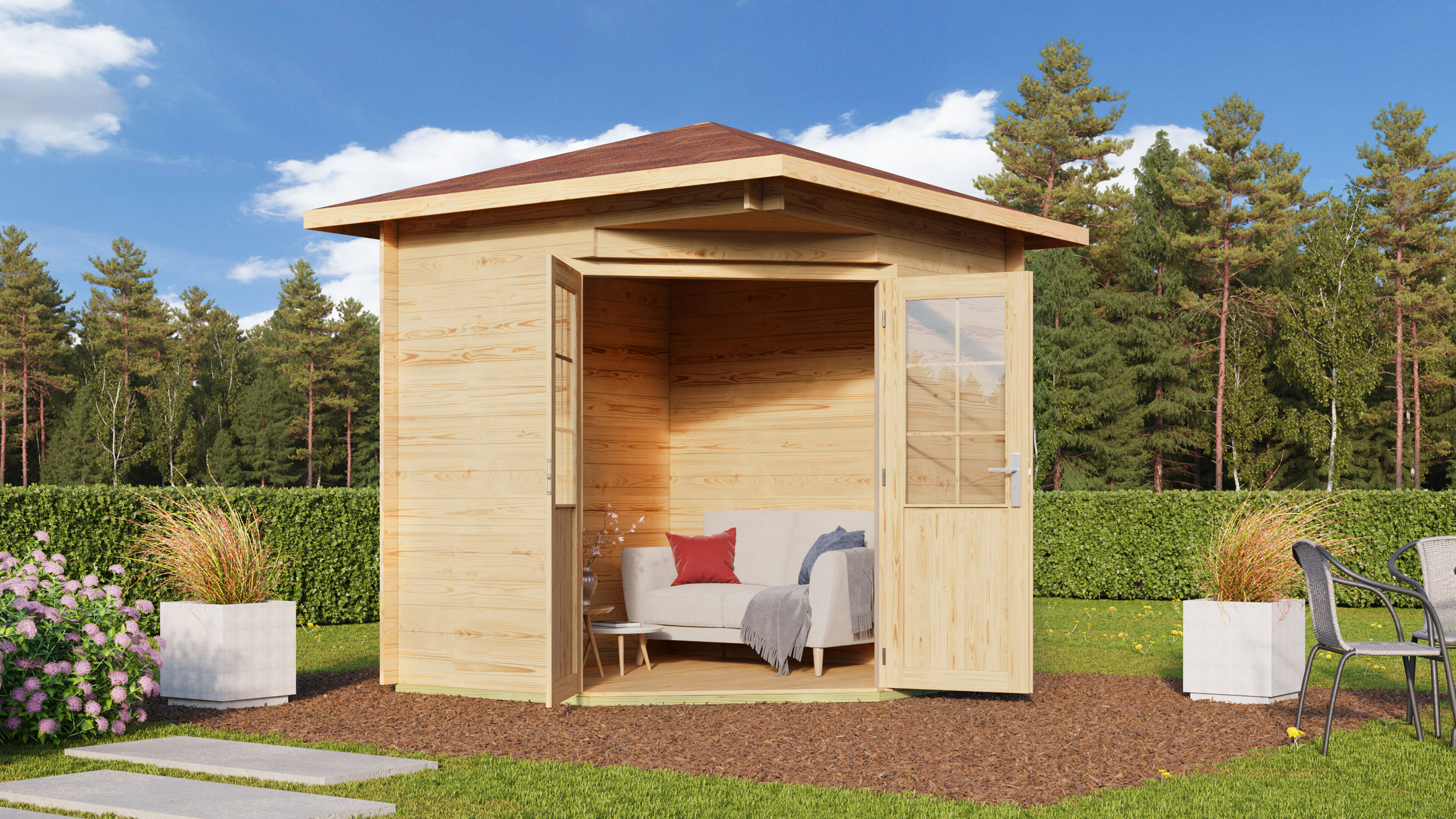 Fjordholz Holzgartenhaus Modell Nina 28 B | 3x3m Unkategorisiert online kaufen
