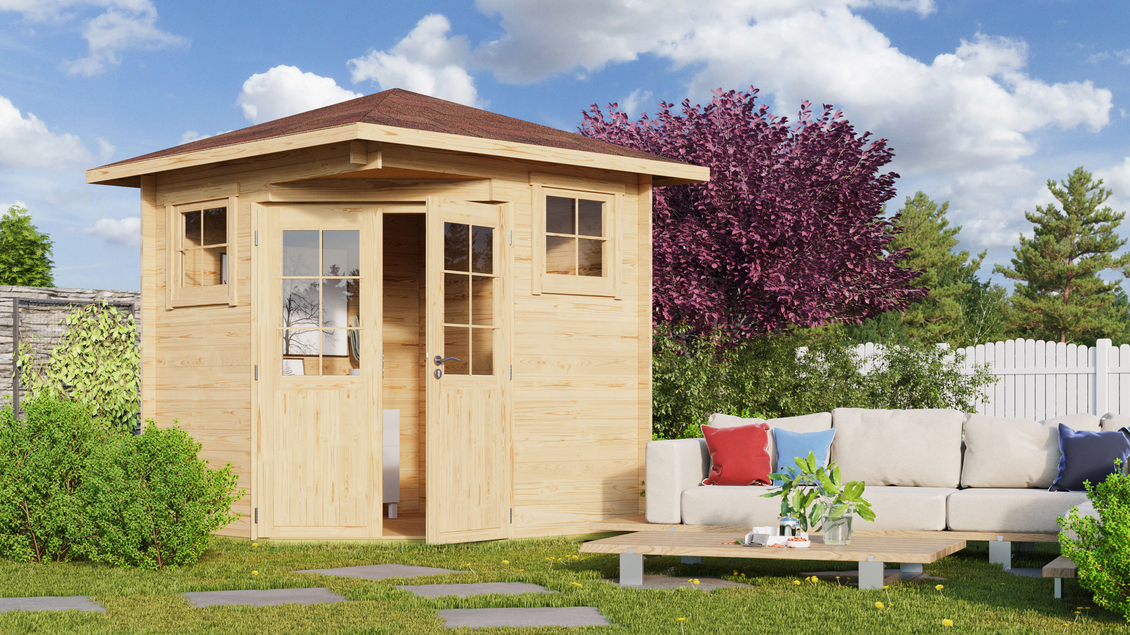 Fjordholz Holzgartenhaus Modell Nina 28 C | 3x3m Unkategorisiert online kaufen