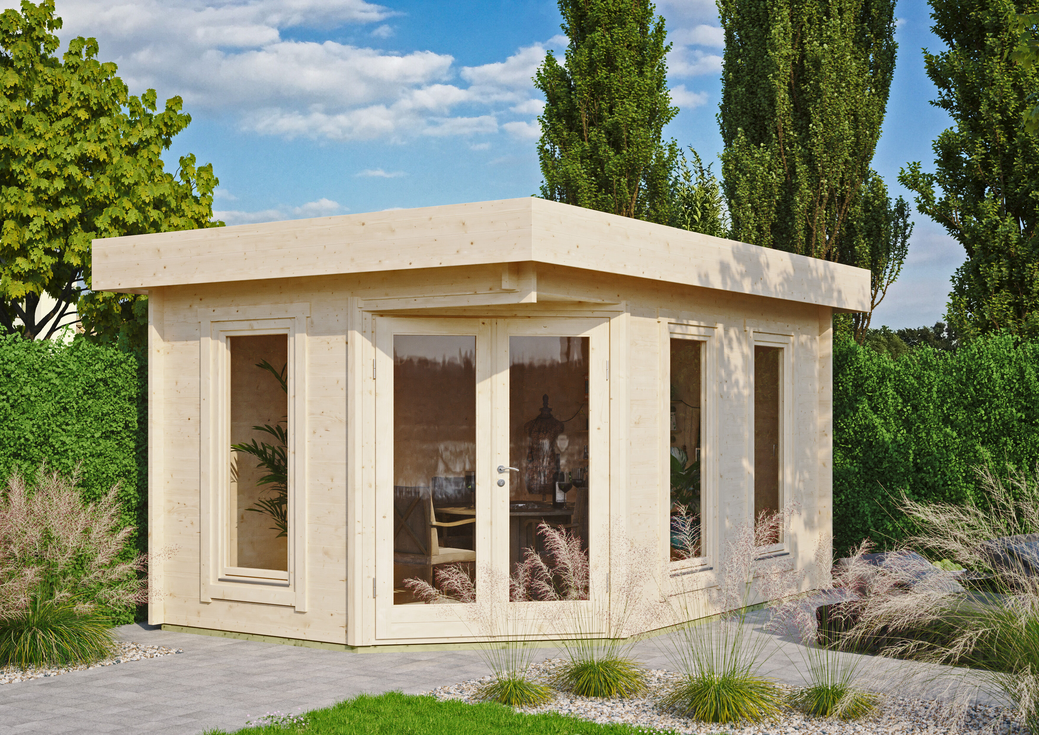 Fjordholz Holzgartenhaus Modell Nora 44 B Modern