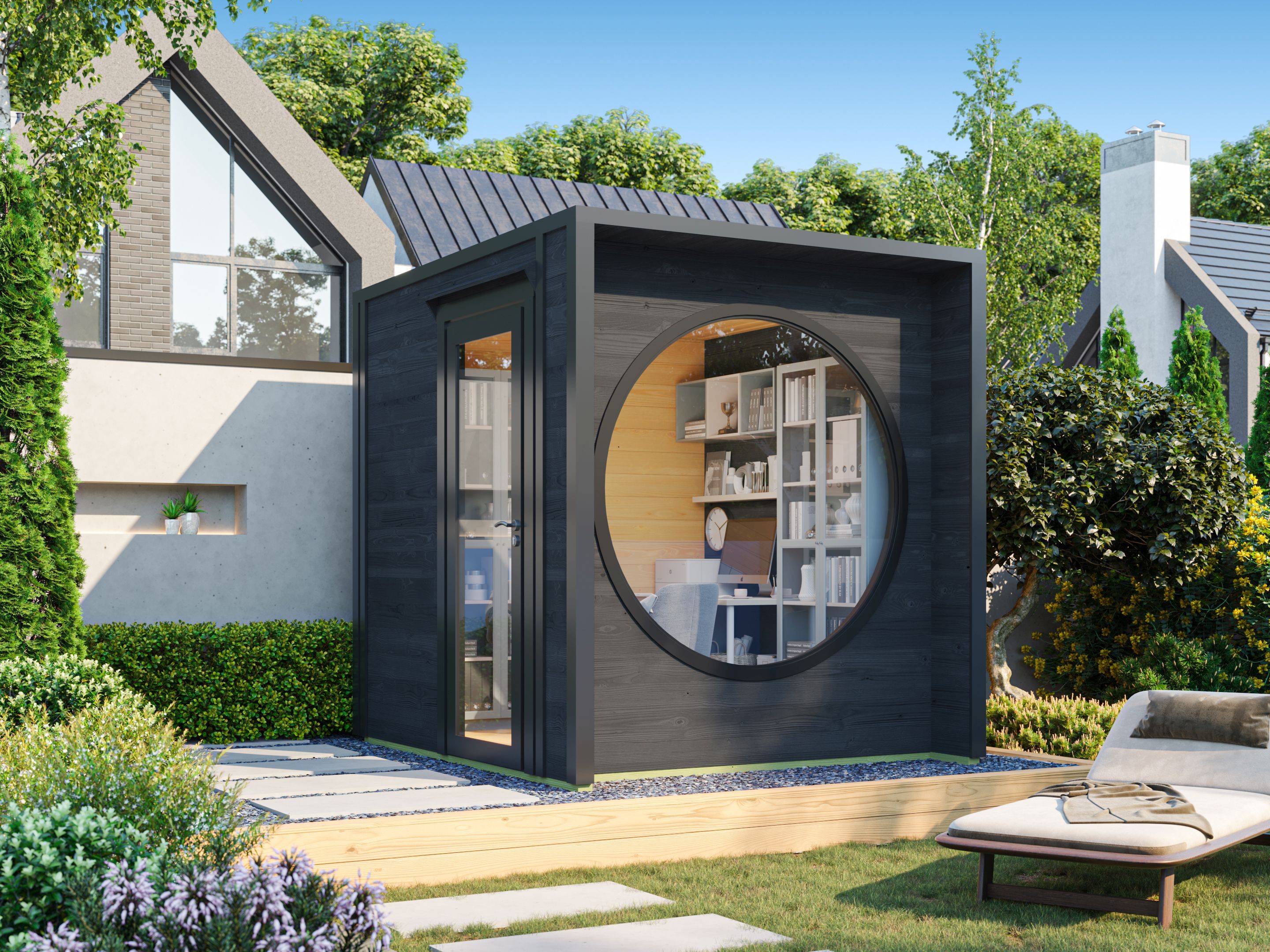 Fjordholz Holzgartenhaus Modell Office Box Größe XXS s | 4x4m Unkategorisiert online kaufen