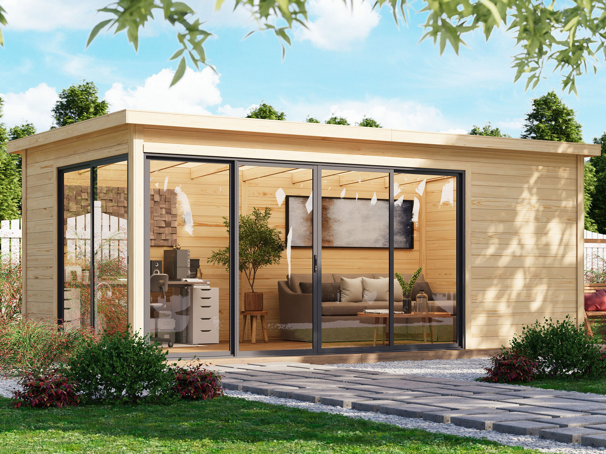 Fjordholz Holzgartenhaus Modell Office IsoSlide 5 | 6x3m Unkategorisiert online kaufen