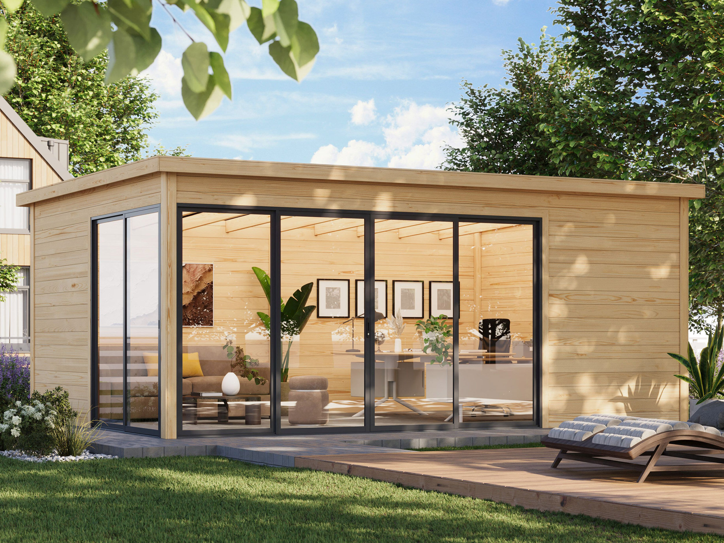 Fjordholz Holzgartenhaus Modell Office IsoSlide 6 | 6x4m Unkategorisiert online kaufen