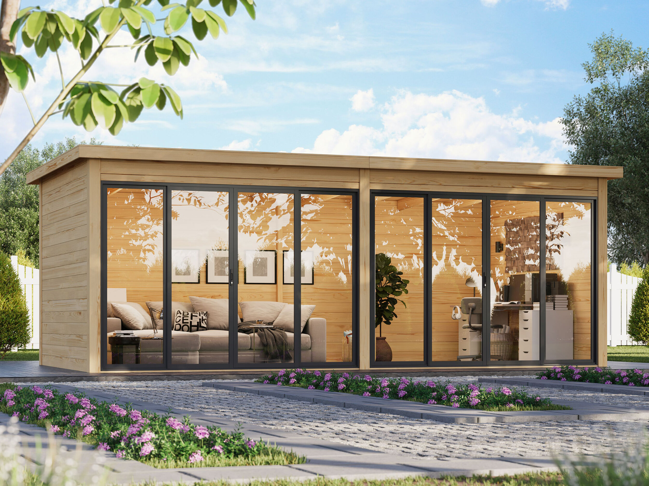 Fjordholz Holzgartenhaus Modell Office IsoSlide 9 | 6x3m Unkategorisiert online kaufen