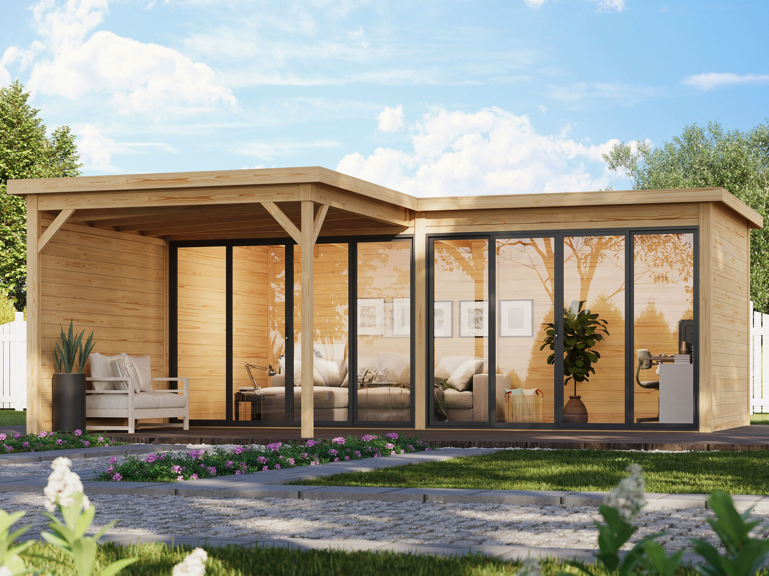 Fjordholz Holzgartenhaus Modell Office IsoSlide 9 VD | 6x3m Unkategorisiert online kaufen