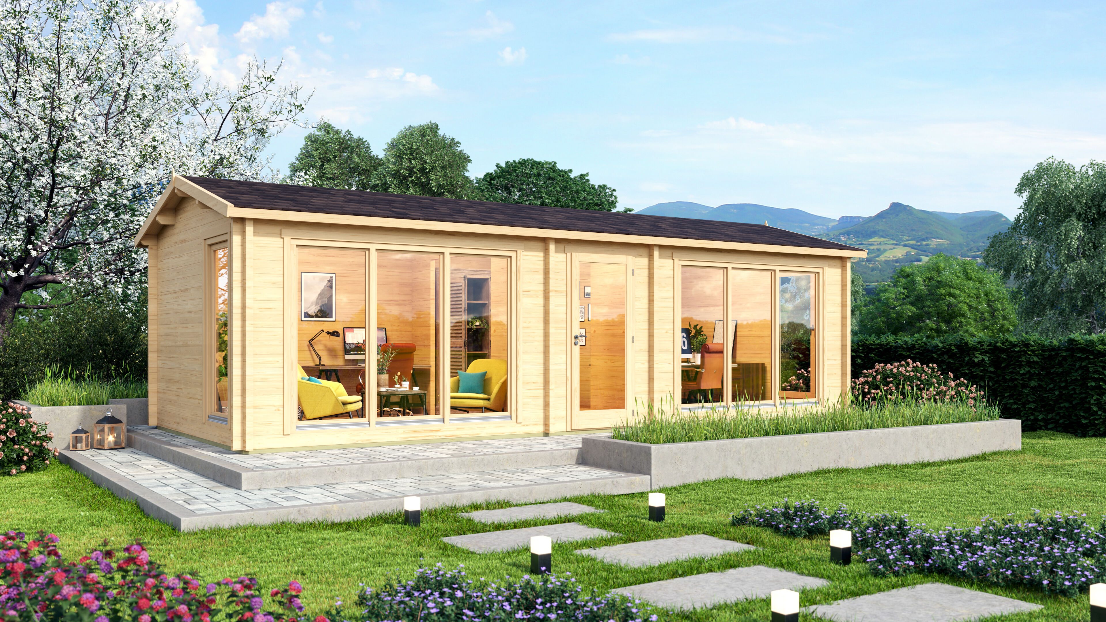 Fjordholz Holzgartenhaus Modell Officehouse 70 | 6x4m Unkategorisiert online kaufen