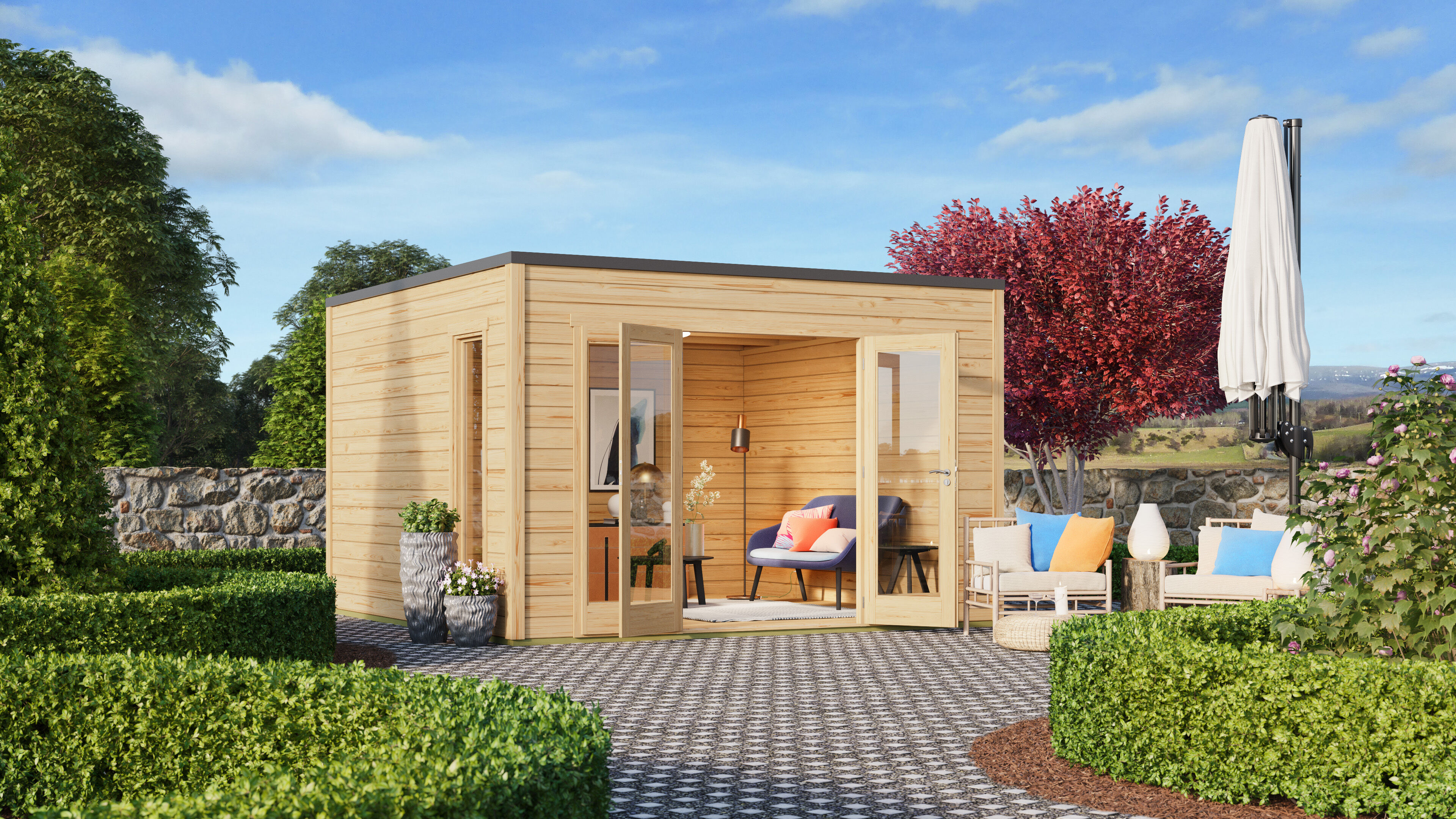 Fjordholz Holzgartenhaus Modell Q-BIC 44 A Unkategorisiert online kaufen