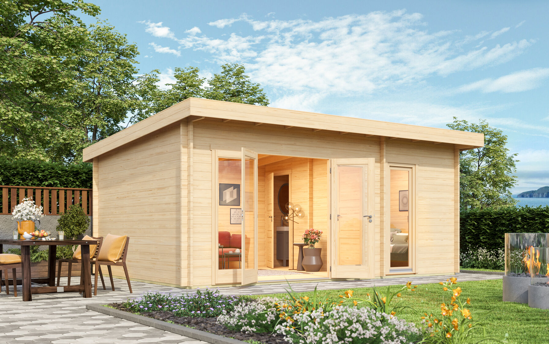 Fjordholz Holzgartenhaus Modell Rita 44 | 6x4m Unkategorisiert online kaufen