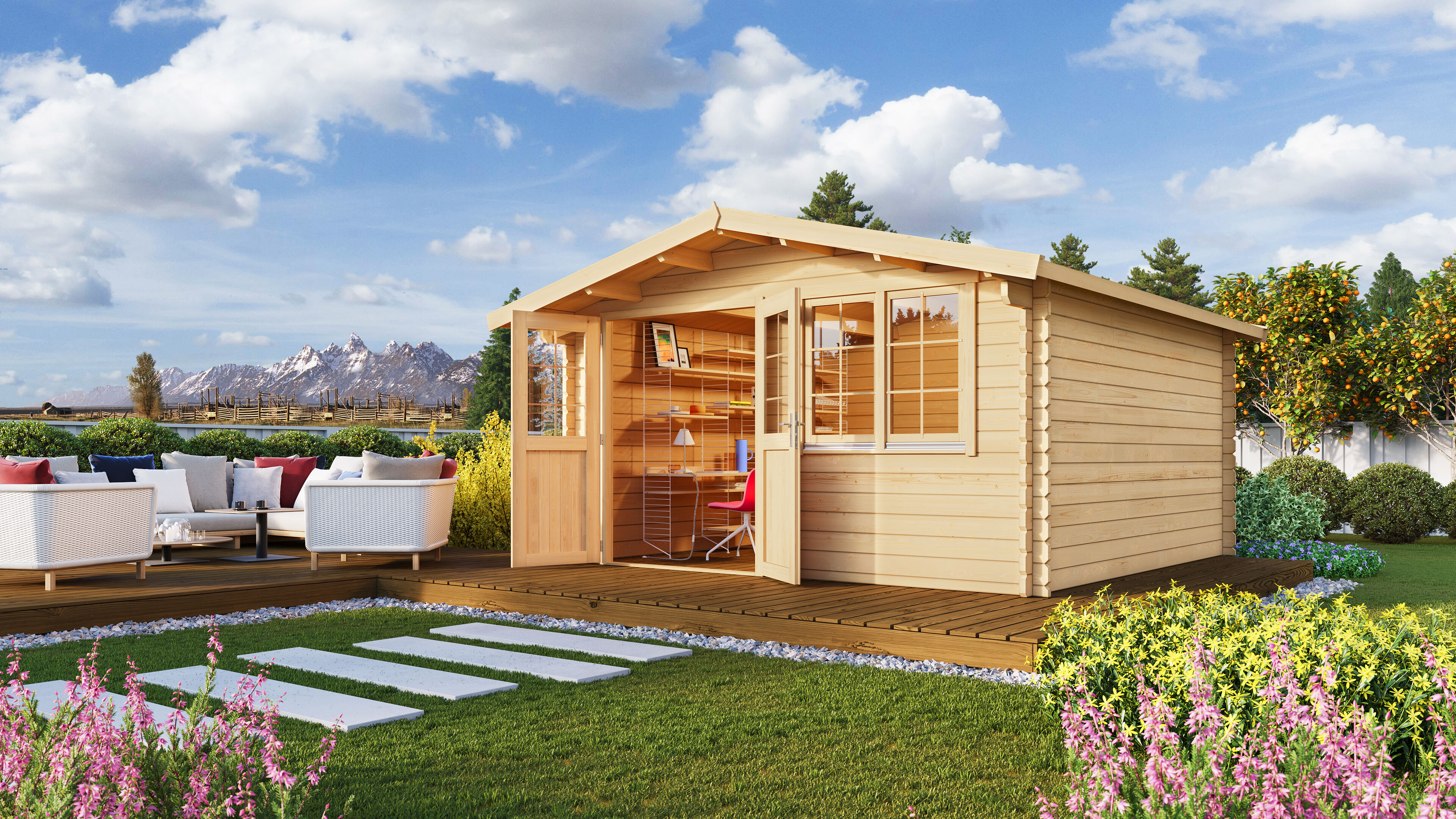Fjordholz Holzgartenhaus Modell Robert 44 | 4x4m Unkategorisiert online kaufen