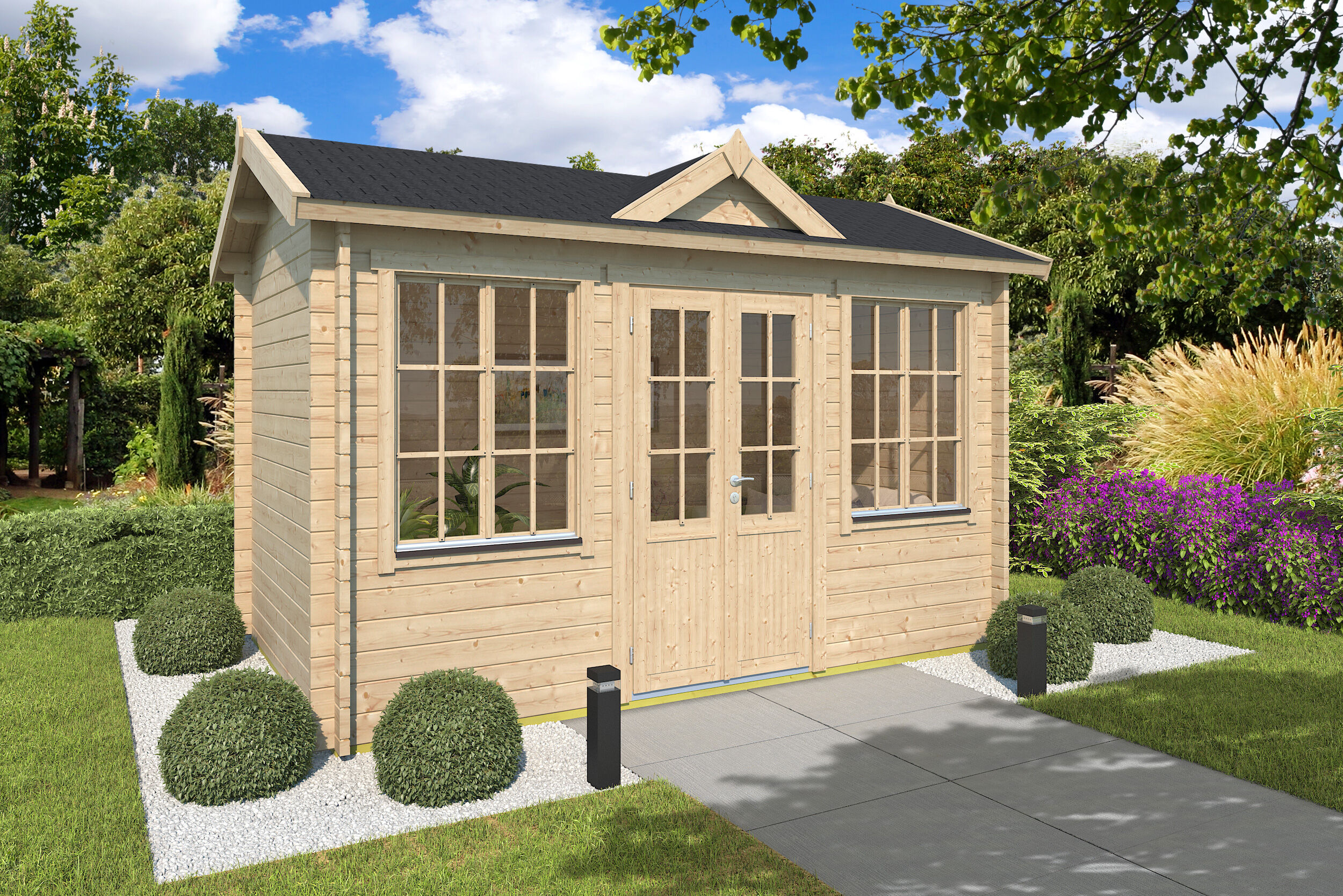 Fjordholz Holzgartenhaus Modell Teehaus Cambridge 70 | 4x3m Unkategorisiert online kaufen