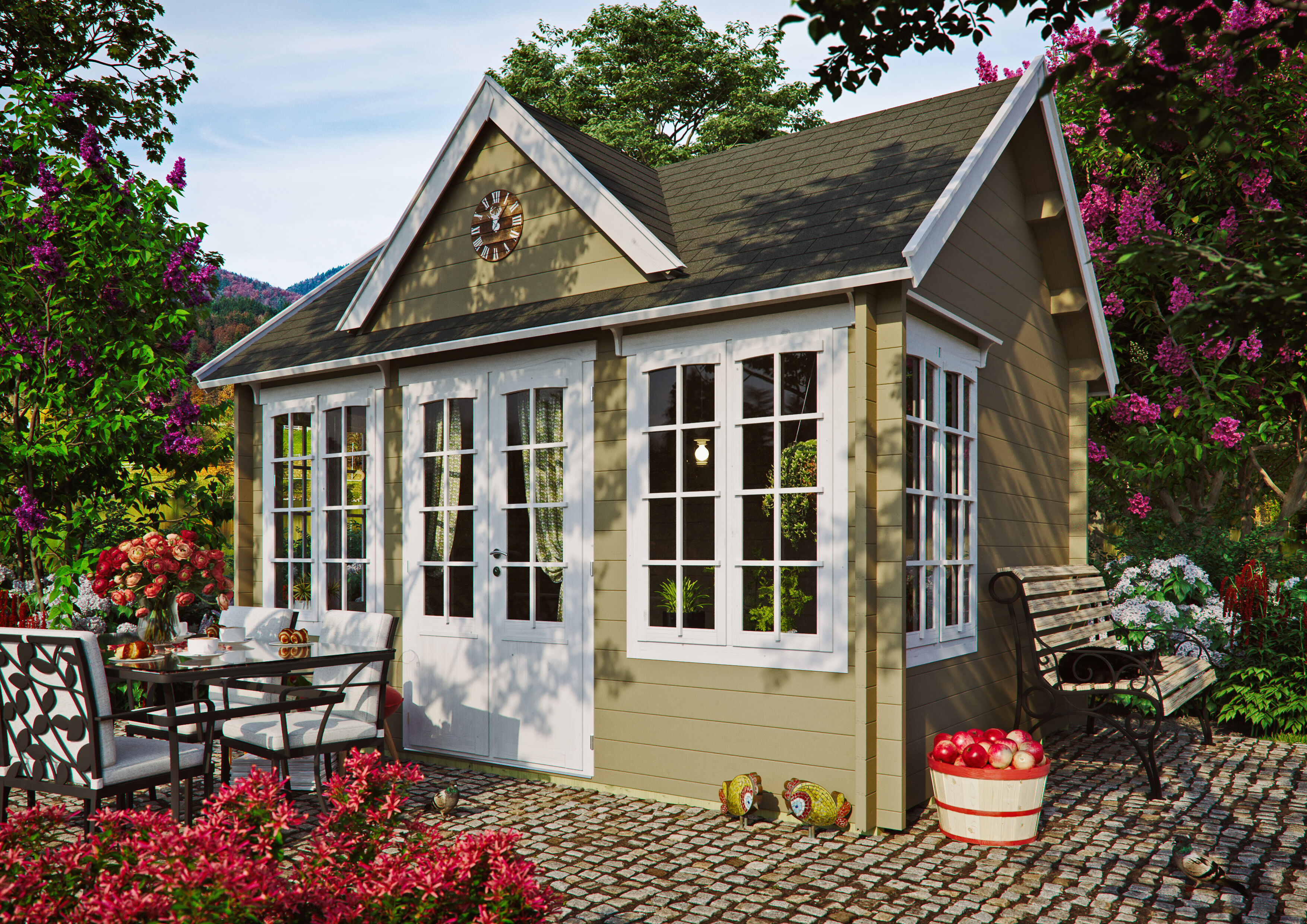Fjordholz Holzgartenhaus Modell Teehaus Windsor 44 | 4x3m Unkategorisiert online kaufen