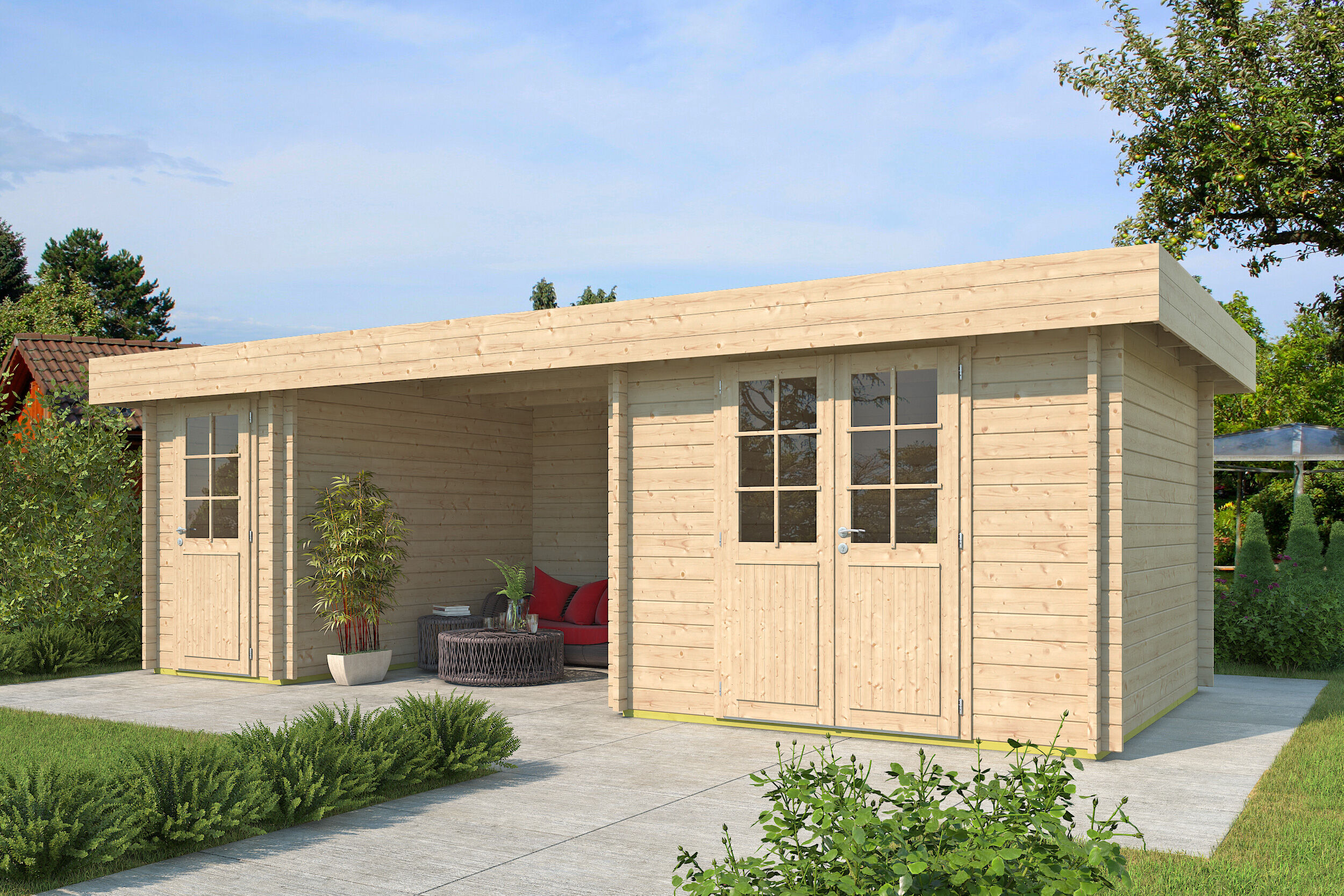 Fjordholz Holzgartenhaus Modell Vaasa 70 | 8x3m Unkategorisiert online kaufen Fjordholz Holzgartenhaus Modell Vaasa 70 | 8x3m Unkategorisiert online kaufen