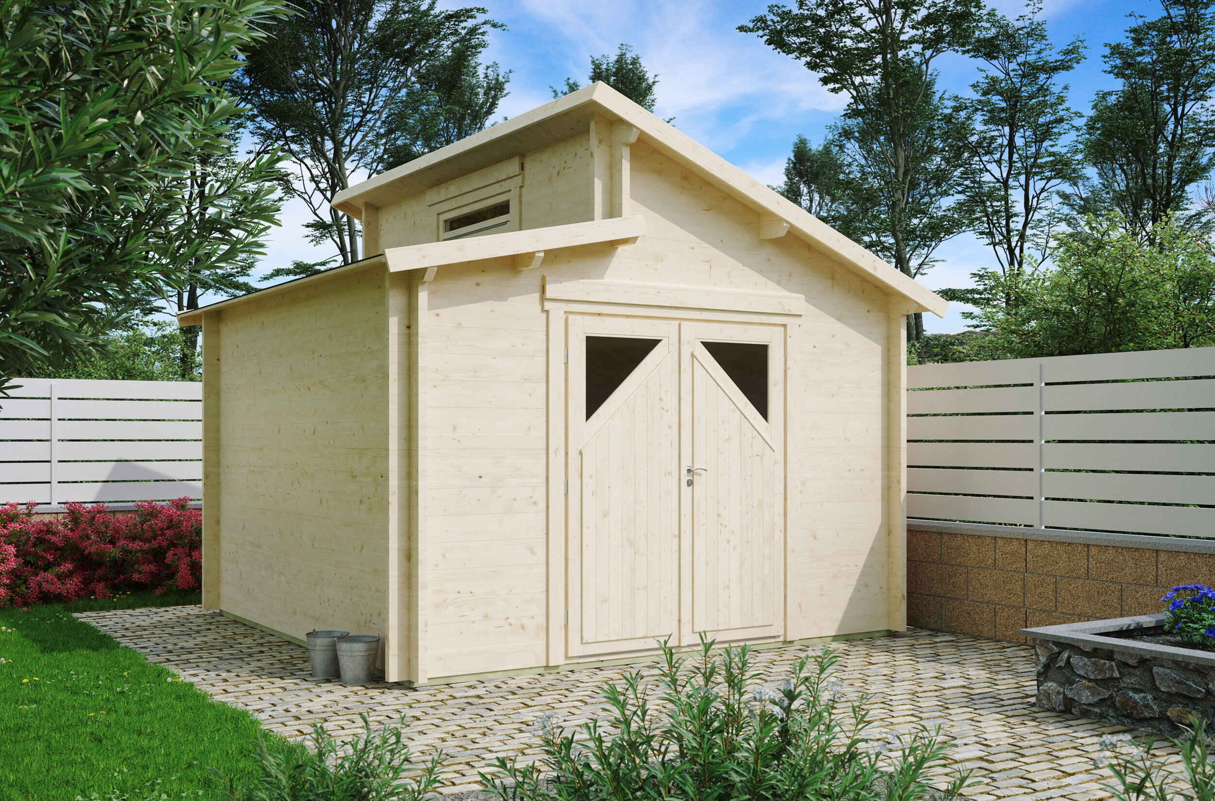 Fjordholz Holzgartenhaus Modell Varianta 44 D | 3x3m Unkategorisiert online kaufen