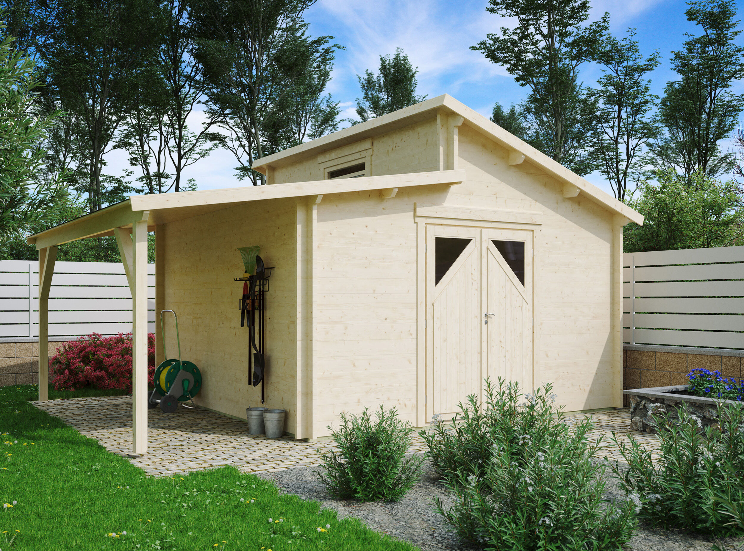 Fjordholz Holzgartenhaus Modell Varianta 44 F +SD | 6x4m Unkategorisiert online kaufen