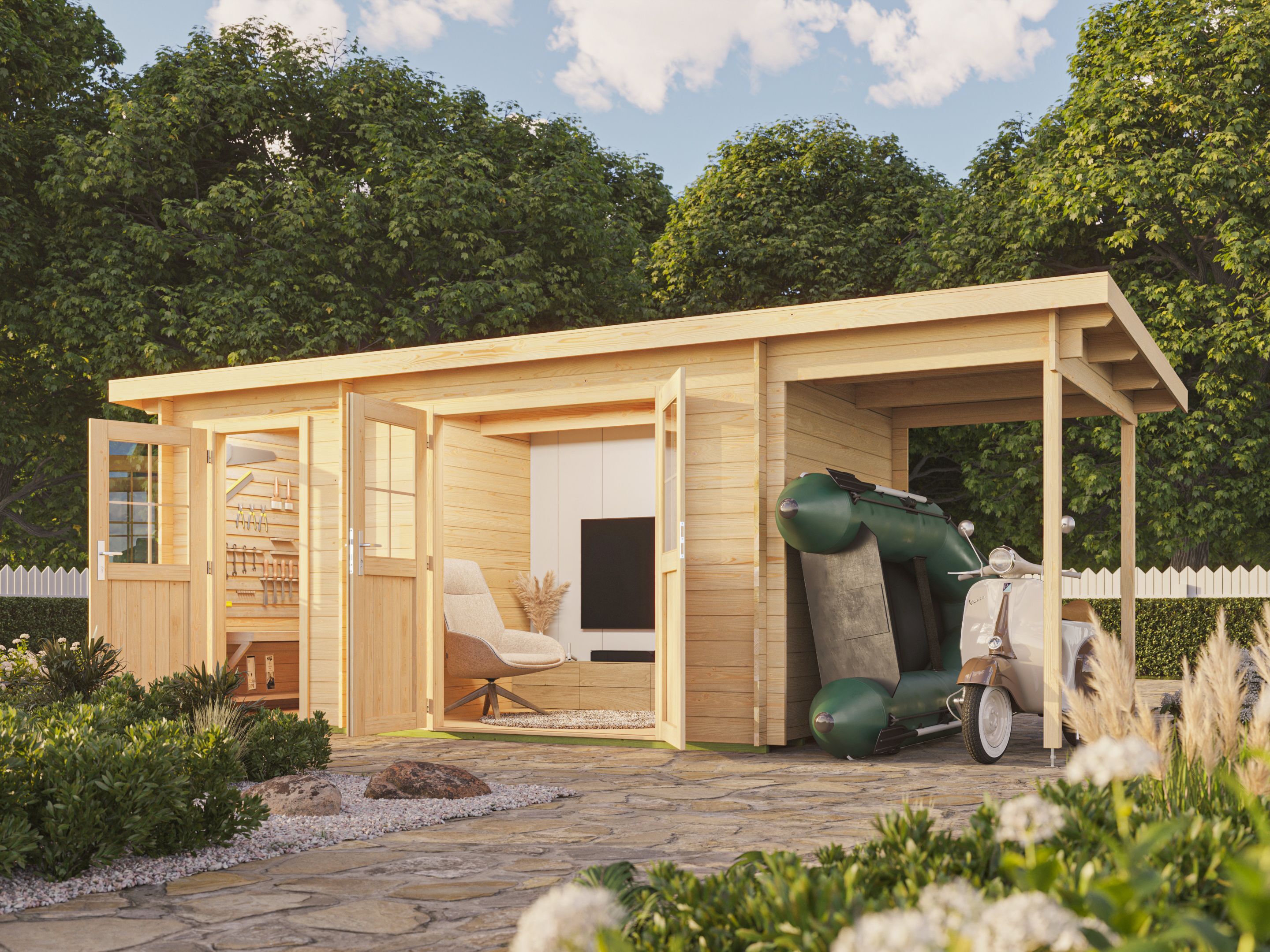 Fjordholz Pultdach Holzgartenhaus Modell Ezra 2I | 6x3m Unkategorisiert online kaufen