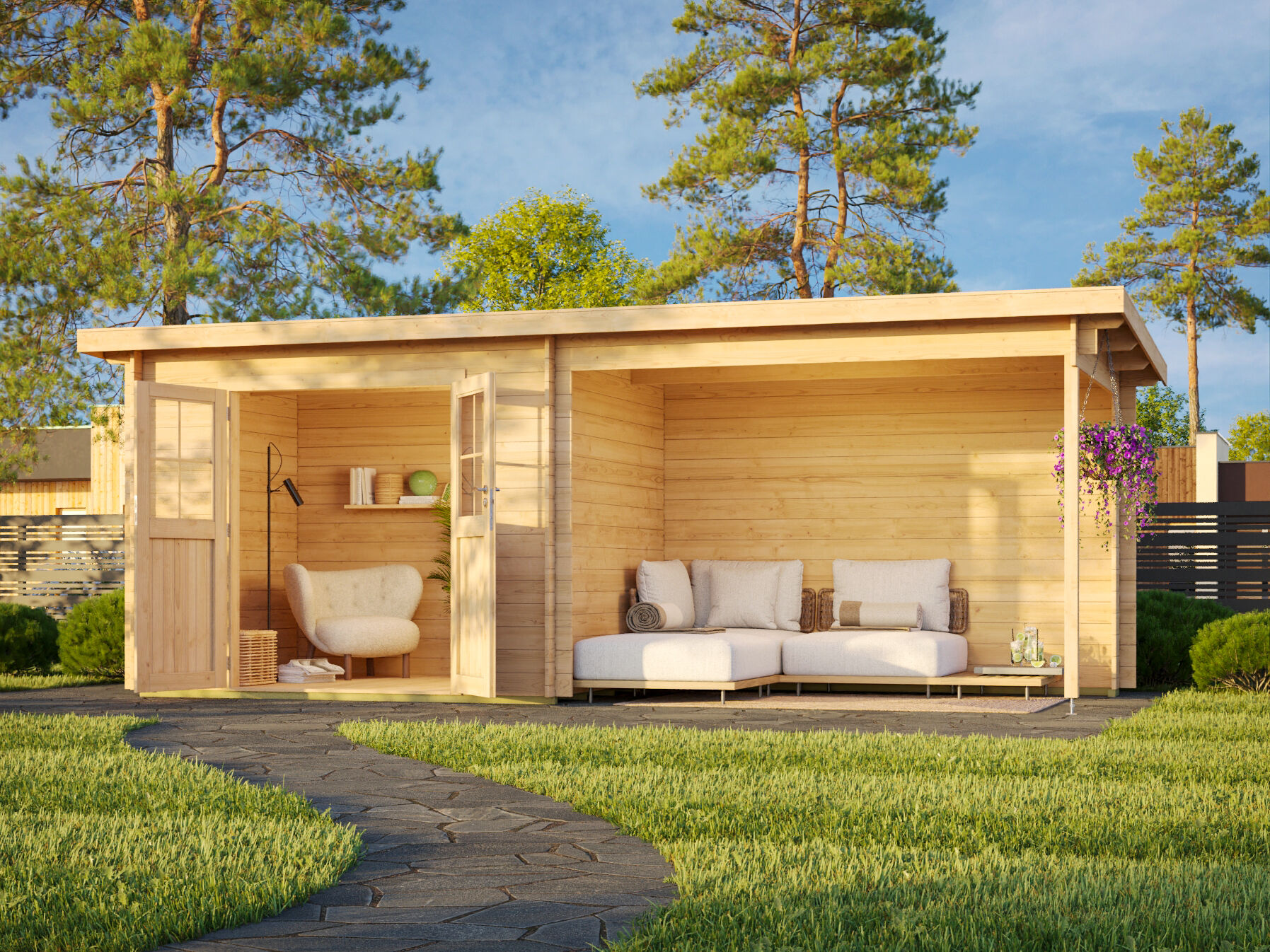 Fjordholz Pultdach Holzgartenhaus Modell Ezra 2J farbl | 6x3m Unkategorisiert online kaufen