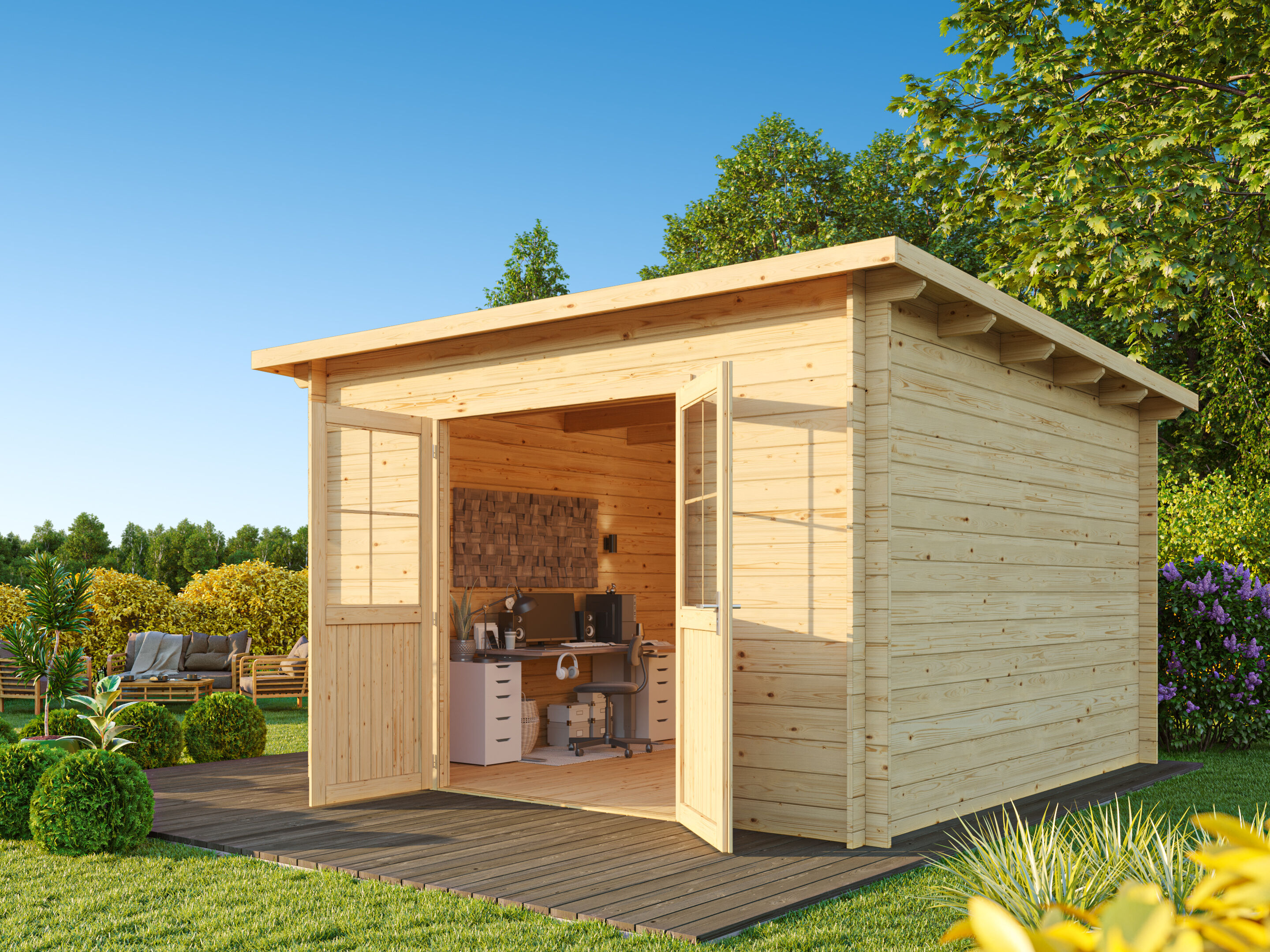 Fjordholz Pultdach Holzgartenhaus Modell Ezra 5D | 4x3m Unkategorisiert online kaufen Fjordholz Pultdach Holzgartenhaus Modell Ezra 5D | 4x3m Unkategorisiert online kaufen