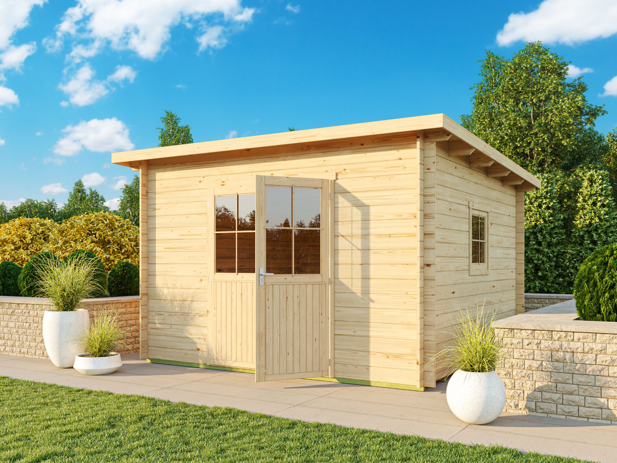 Fjordholz Pultdach Holzgartenhaus Modell Ezra 5E | 3x3m Unkategorisiert online kaufen