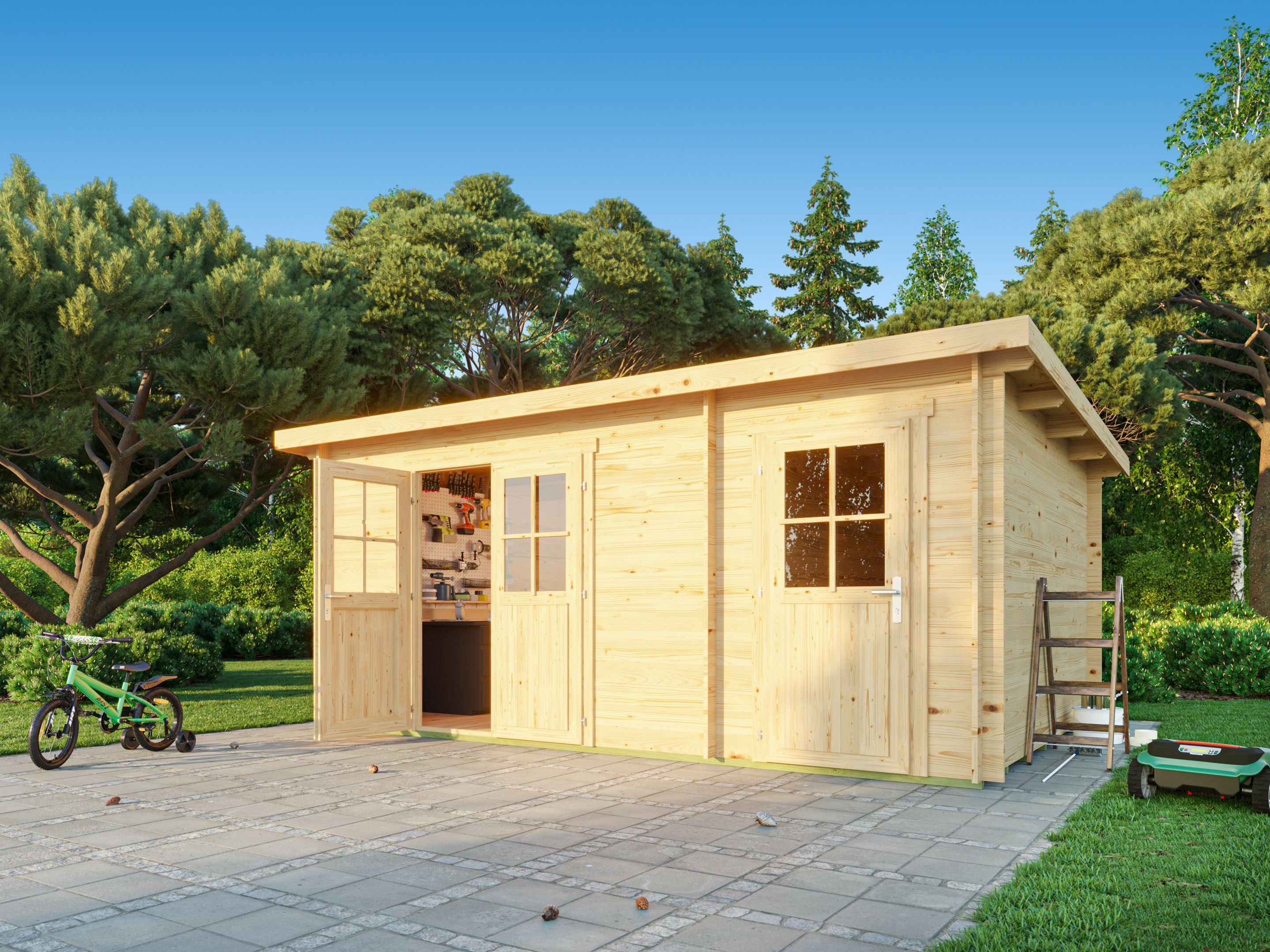 Fjordholz Pultdach Holzgartenhaus Modell Ezra 5H | 5x5m Unkategorisiert online kaufen