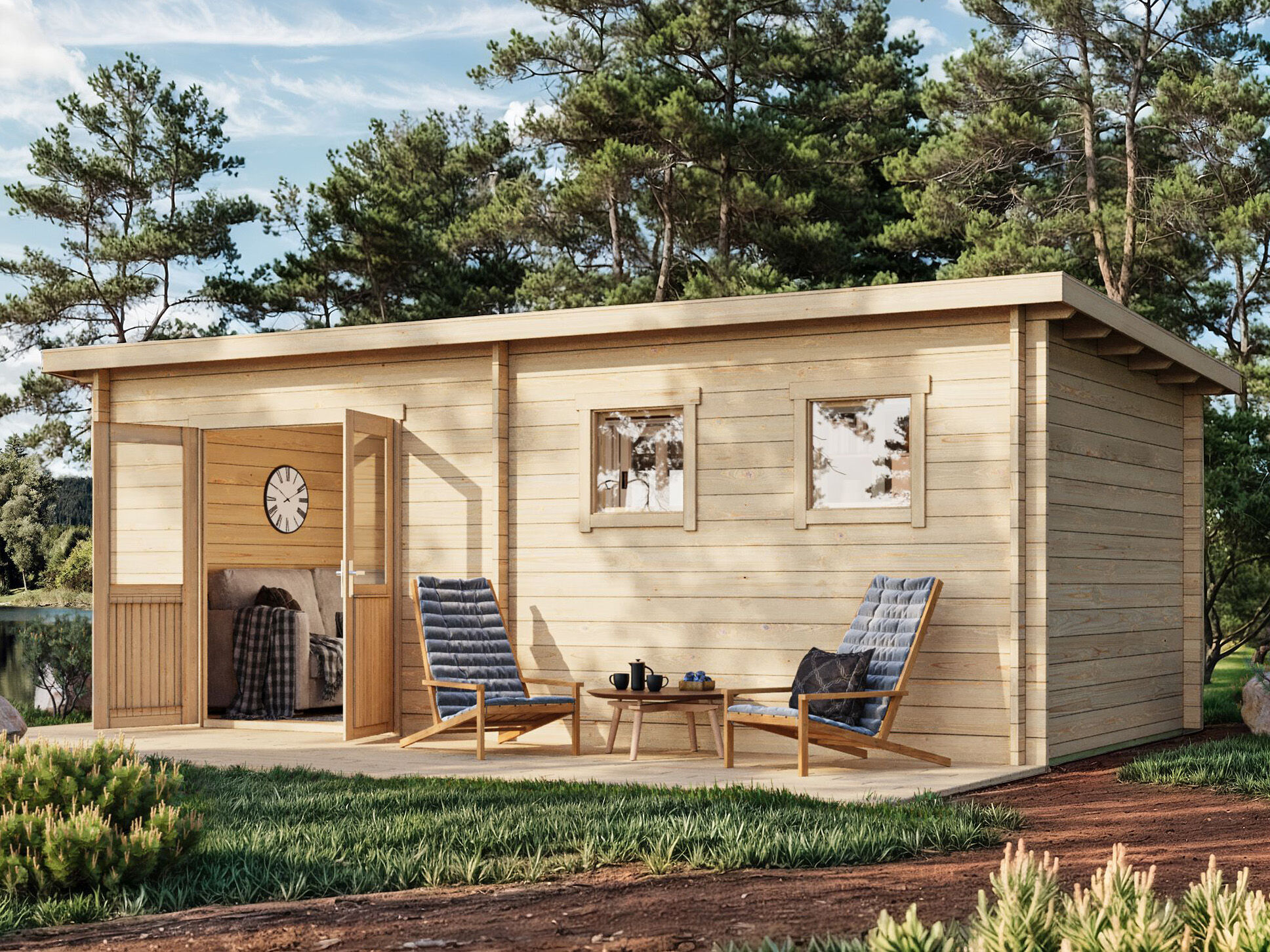 Fjordholz Pultdach Holzgartenhaus Modell Ezra 6D | 6x3m Unkategorisiert online kaufen