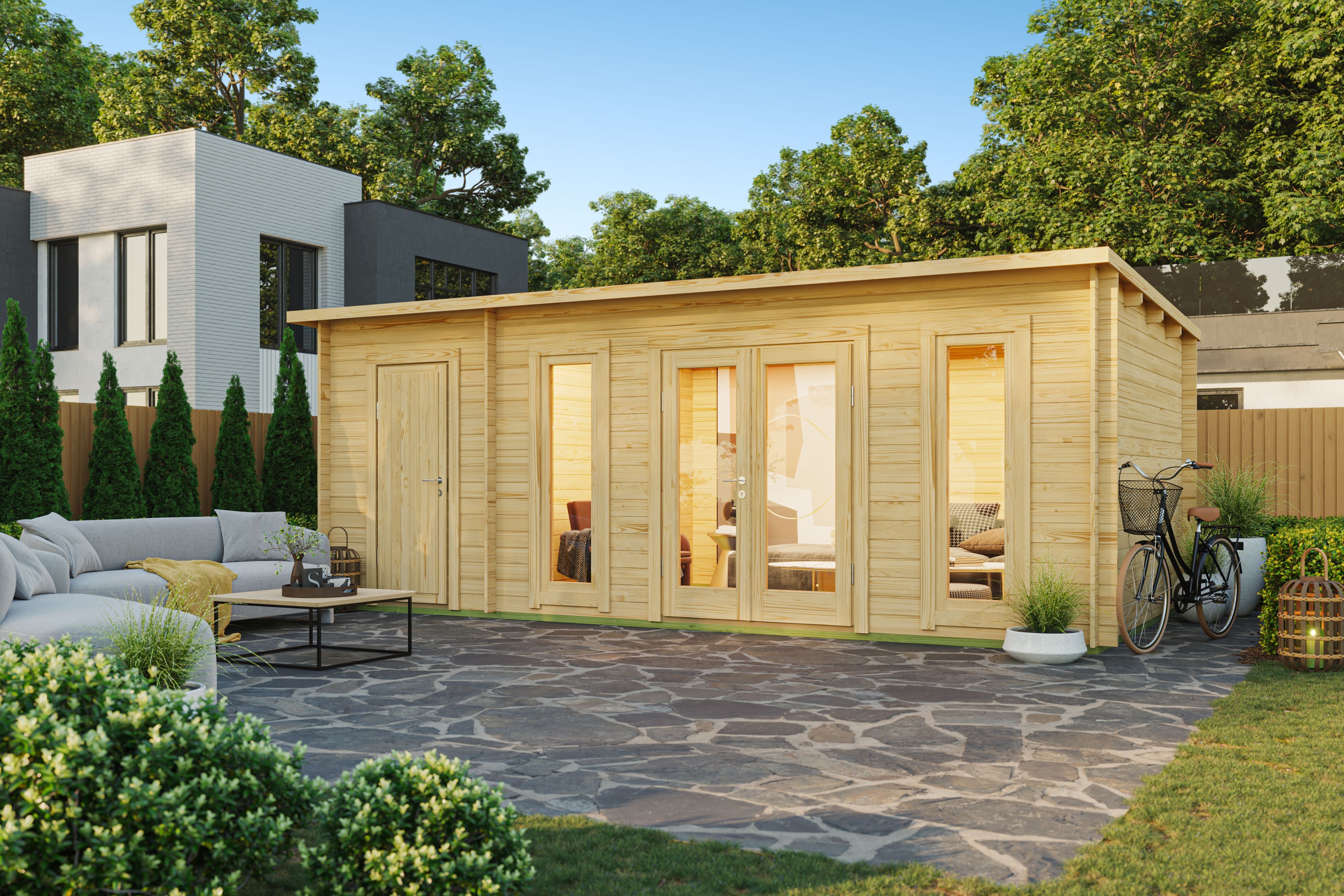 Fjordholz Pultdach Holzgartenhaus Modell Mali 28 B | 6x3m Unkategorisiert online kaufen