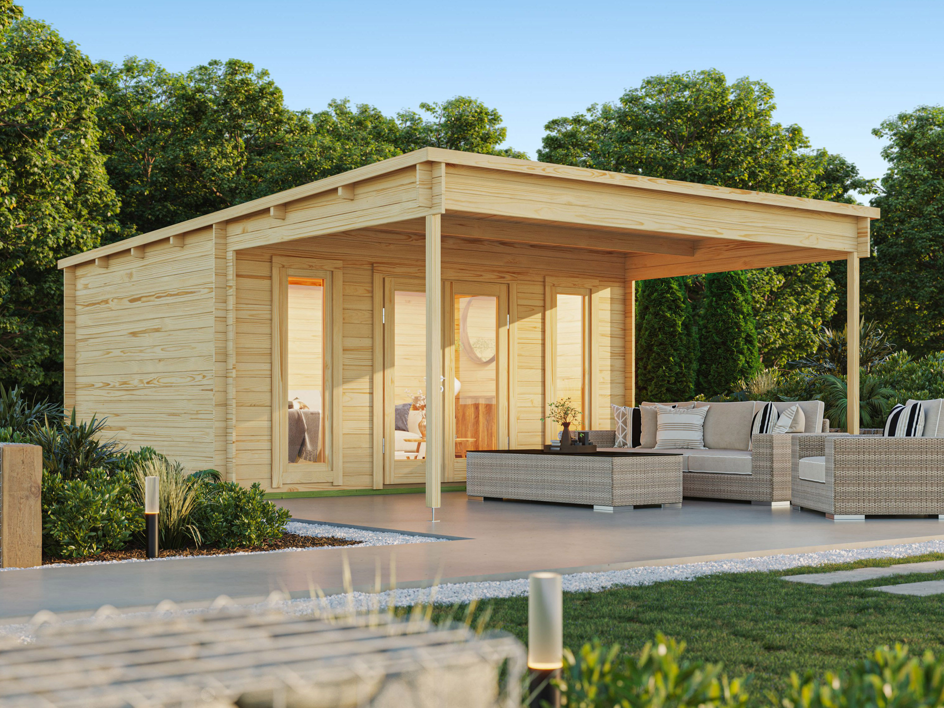 Fjordholz Pultdach Holzgartenhaus Modell Mali 28 D | 6x4m Unkategorisiert online kaufen