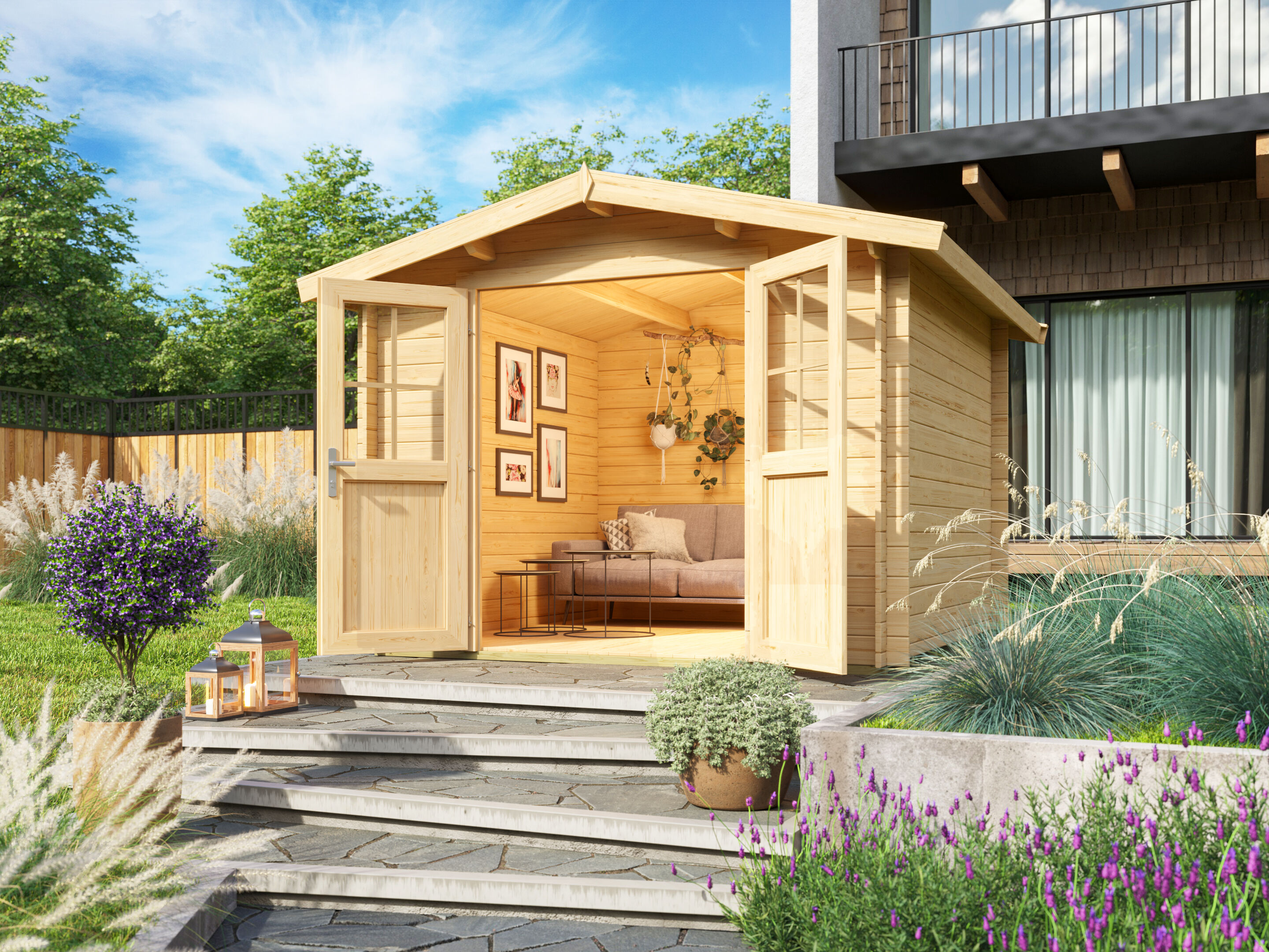 Fjordholz Satteldach Holzgartenhaus Modell Eliza 3D | 3x3m Unkategorisiert online kaufen