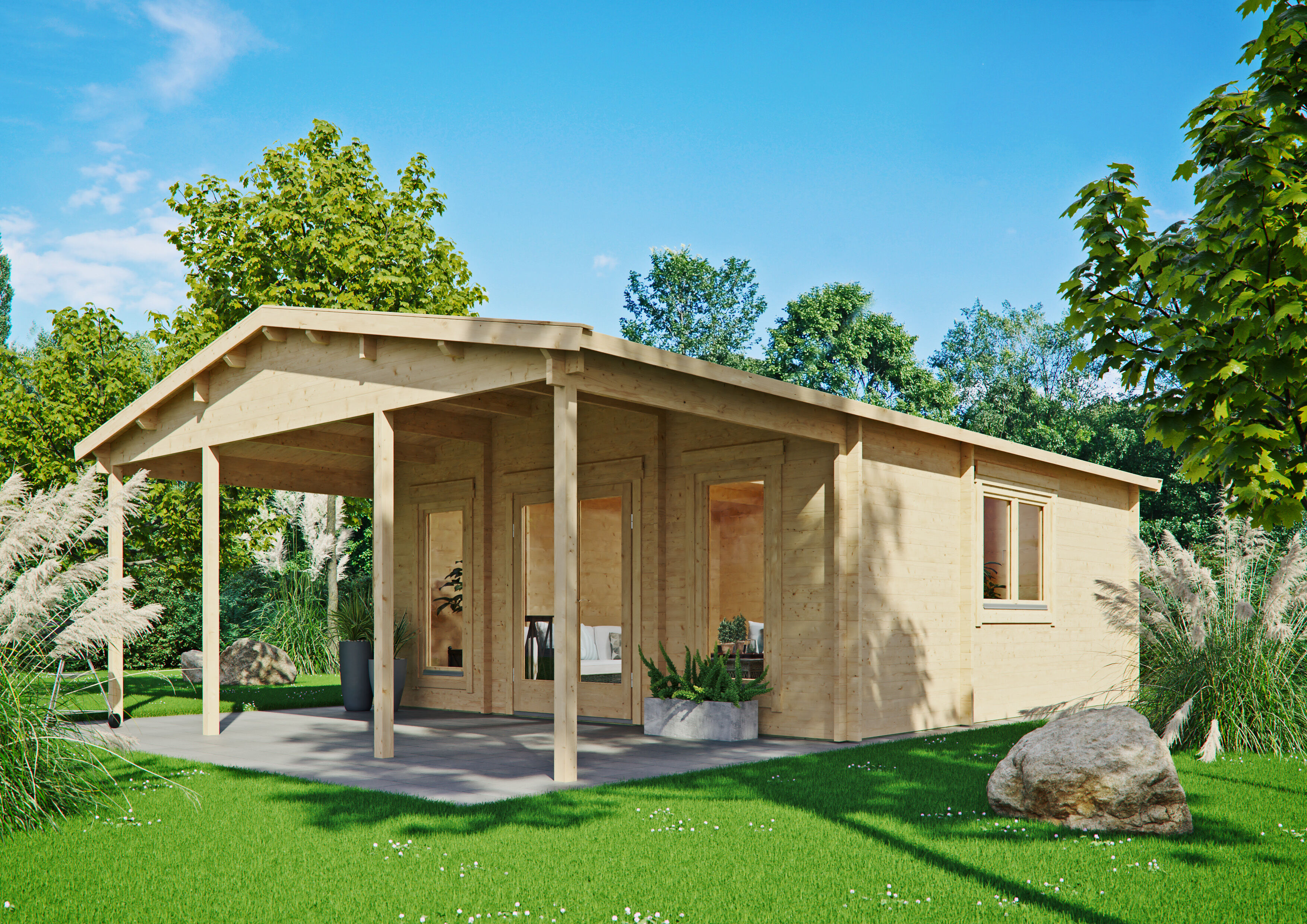 Holzgartenhaus Modell Julia 44 F | 6x5m Unkategorisiert online kaufen