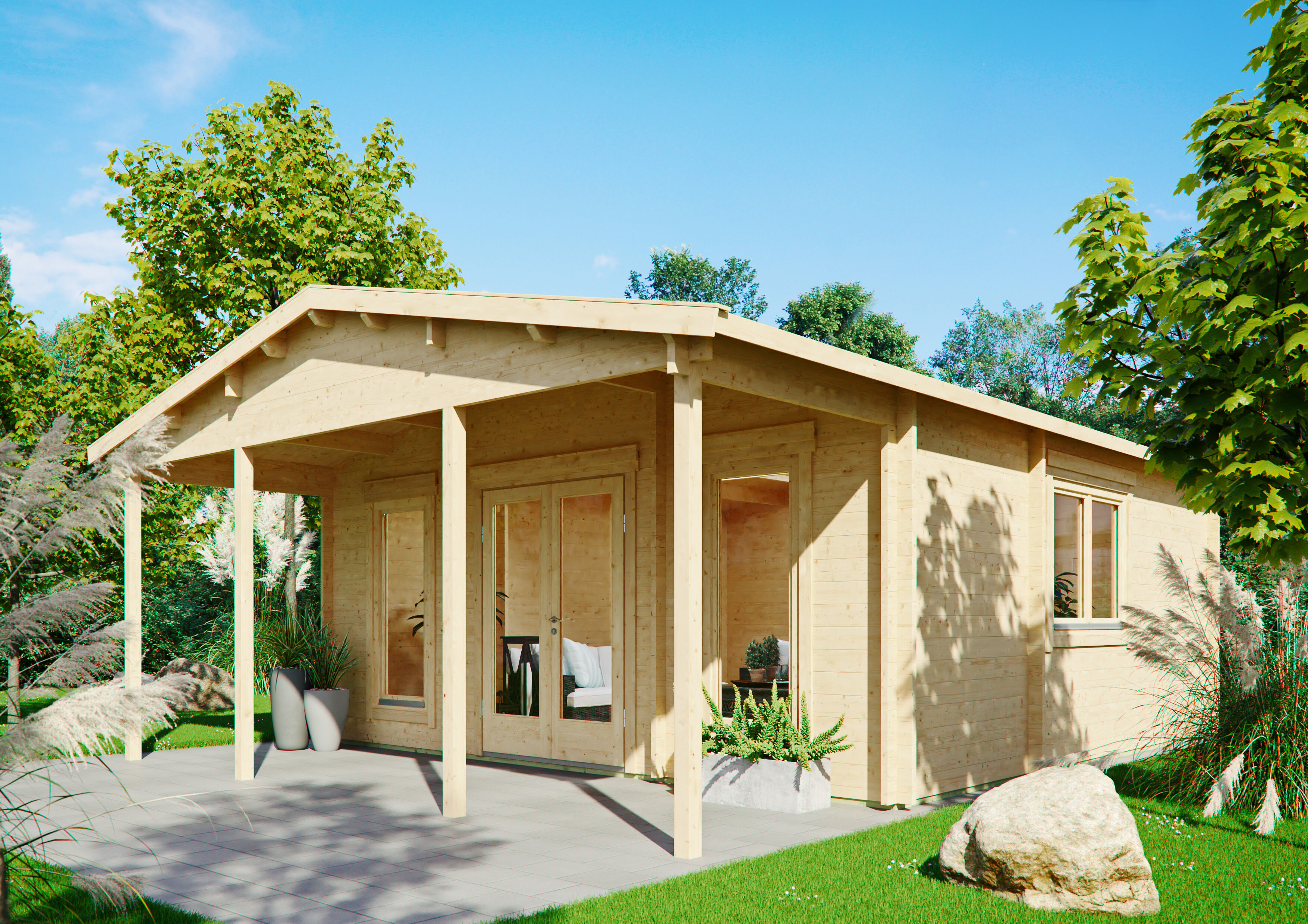 Holzgartenhaus Modell Julia 70 E | 7x4m Unkategorisiert online kaufen