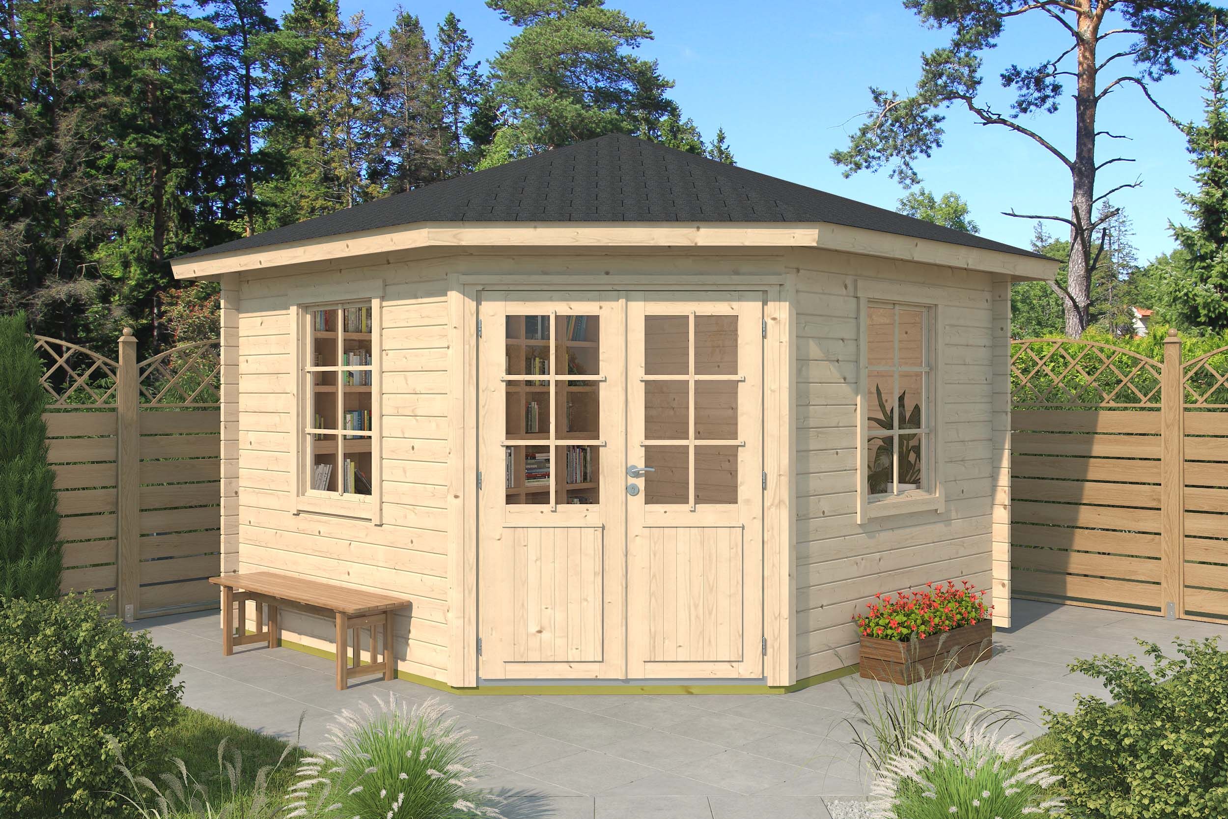 Holzgartenhaus Modell Michel 40 A | 4x4m Unkategorisiert online kaufen