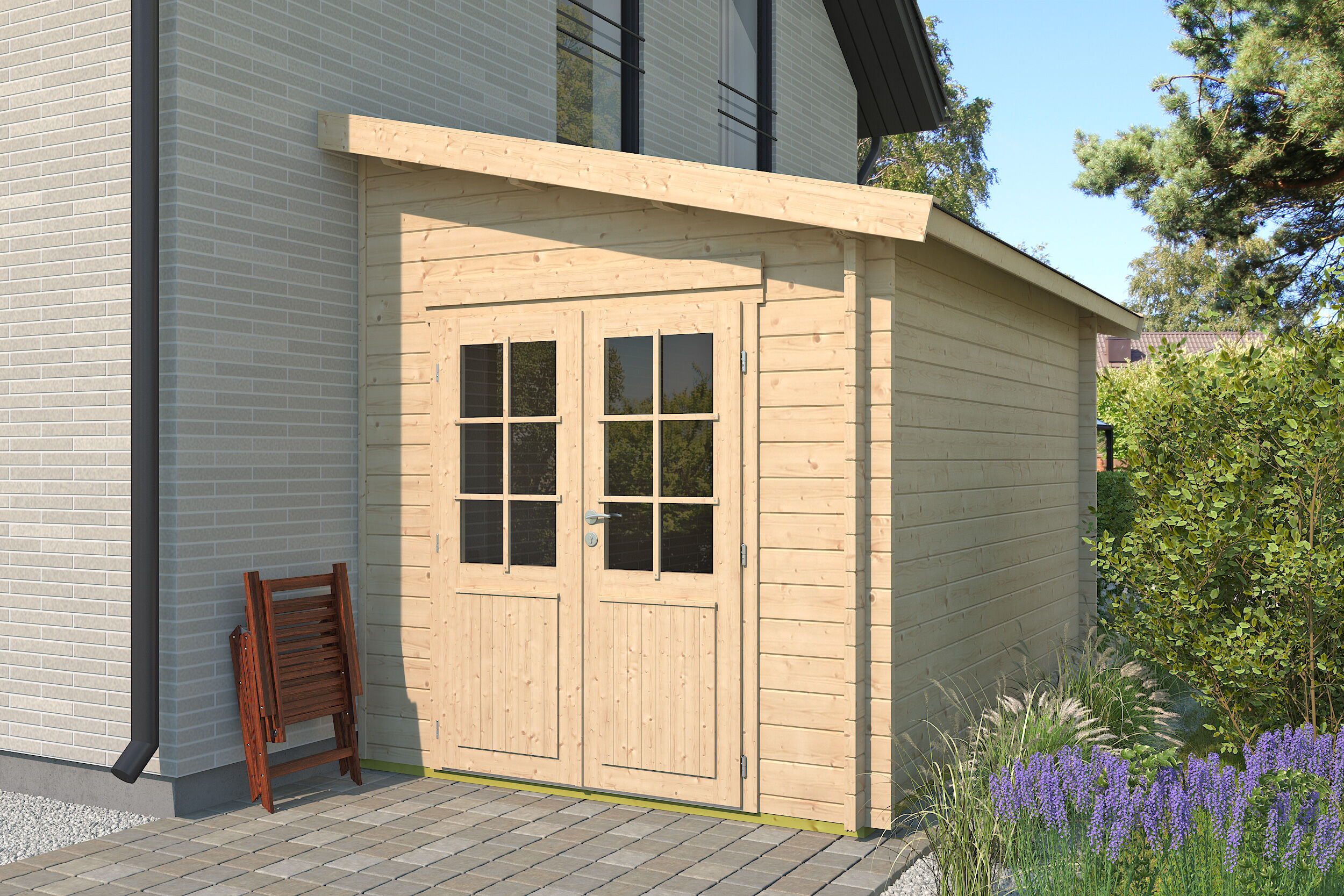 Holzgartenhaus Modell Pulti 44 F | 4x3m Unkategorisiert online kaufen Holzgartenhaus Modell Pulti 44 F | 4x3m Unkategorisiert online kaufen