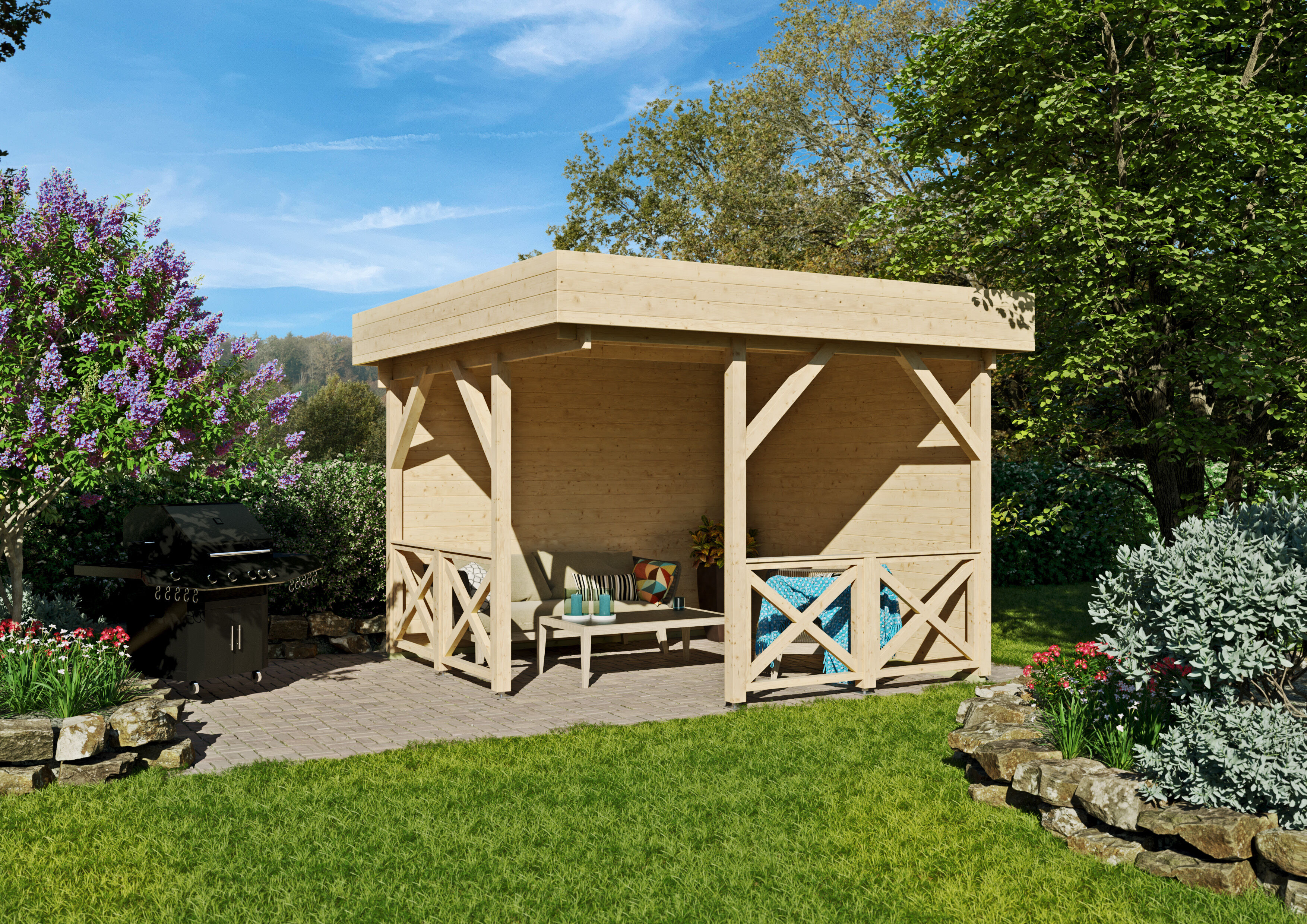 Holzgartenhaus Modell Salo 40 A | 3x3m Unkategorisiert online kaufen