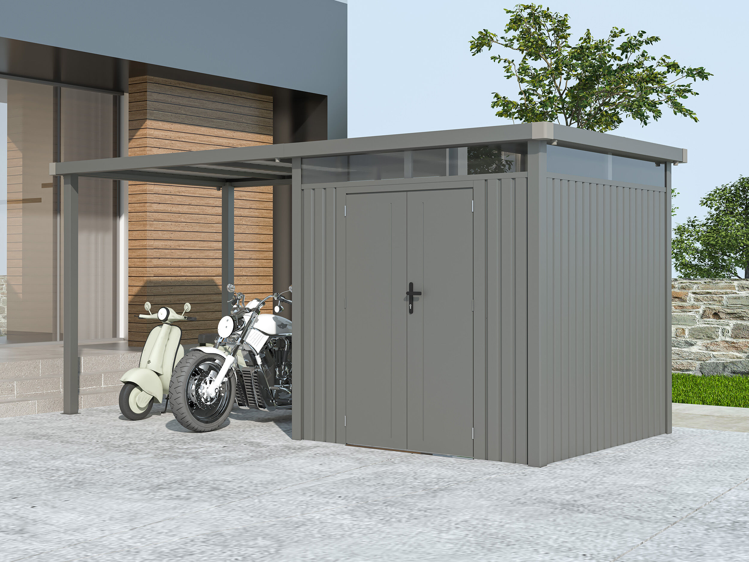 Metall Gerätehaus Modell Style 4,45 m² Spar-Set 1 | 3x1m Unkategorisiert online kaufen