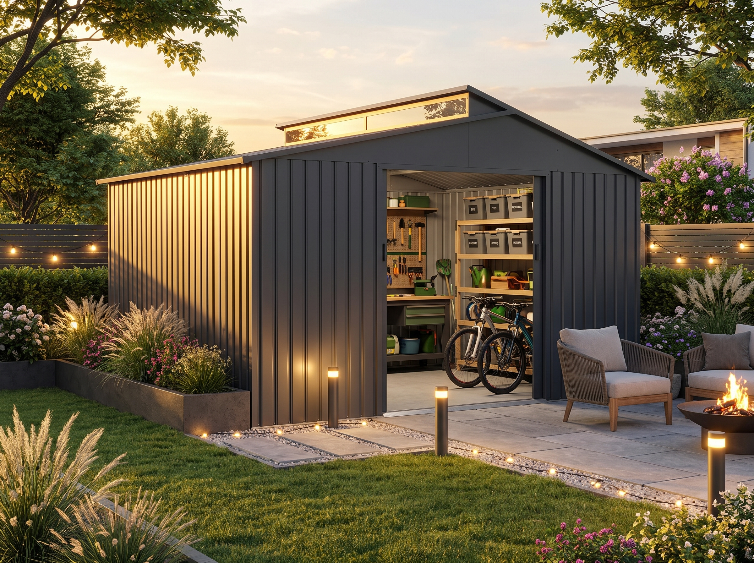 Metall Gerätehaus Modell Viva 13,36 m² | 6x2m Unkategorisiert online kaufen