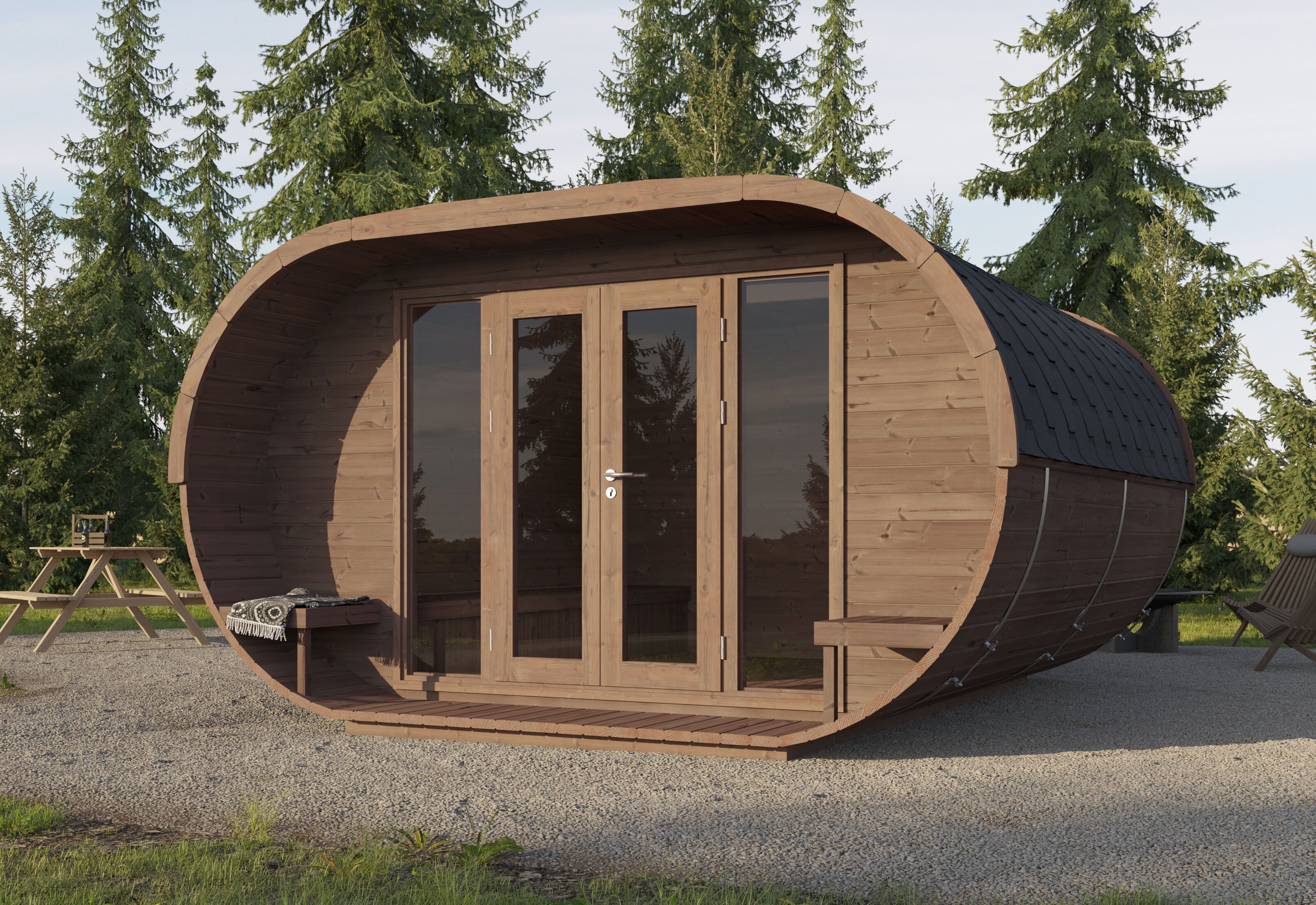 Ovales Camping Fass Modell 400 Thermo | 4x2m Unkategorisiert online kaufen