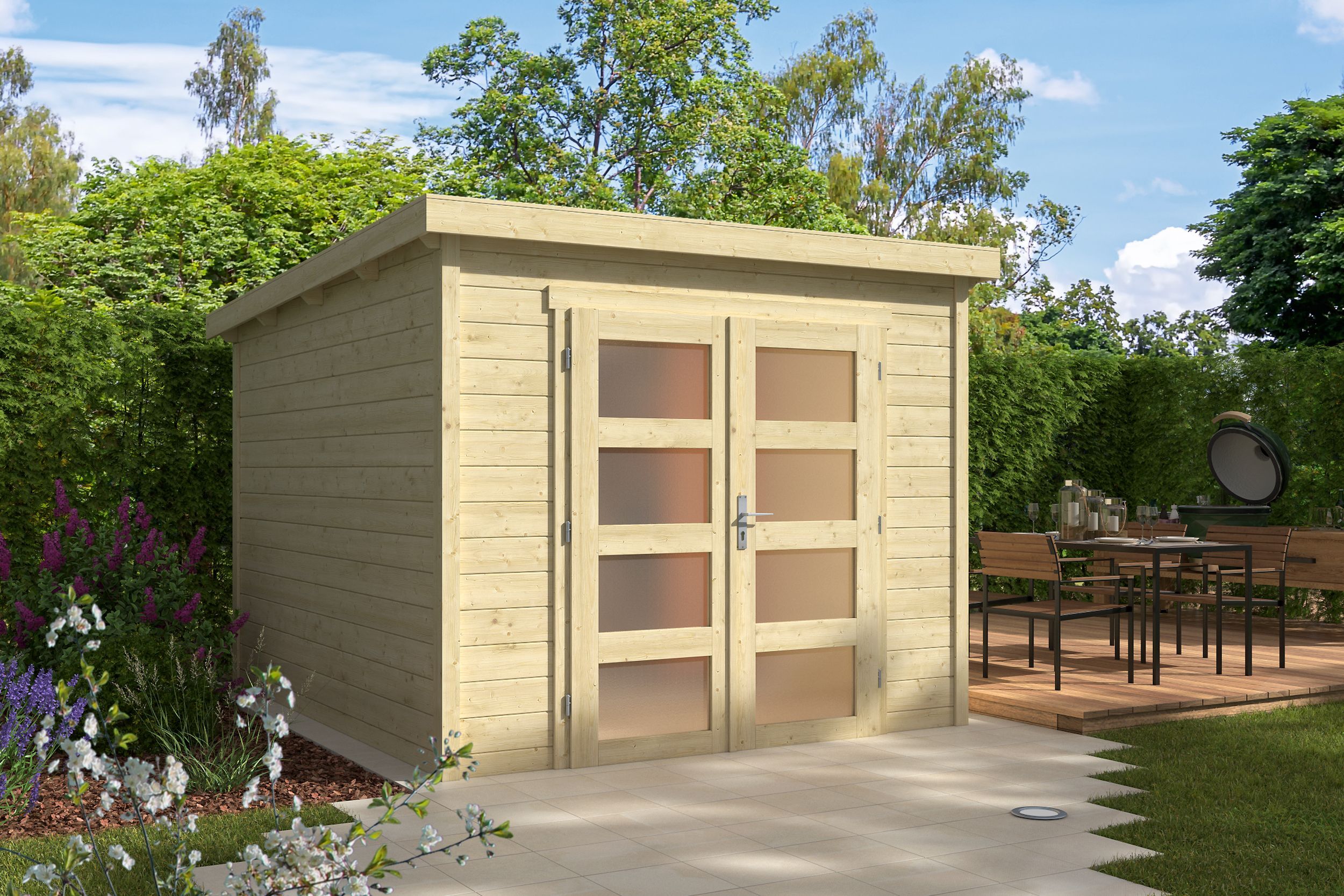 Pultdach Holzgartenhaus Modell Ella 28-A | 3x2m Unkategorisiert online kaufen Pultdach Holzgartenhaus Modell Ella 28-A | 3x2m Unkategorisiert online kaufen