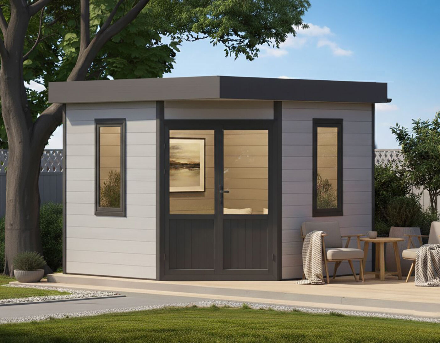 WPC 5-Eck Holzgartenhaus Modell Style Classic | 4x3m Unkategorisiert online kaufen WPC 5-Eck Holzgartenhaus Modell Style Classic | 4x3m Unkategorisiert online kaufen